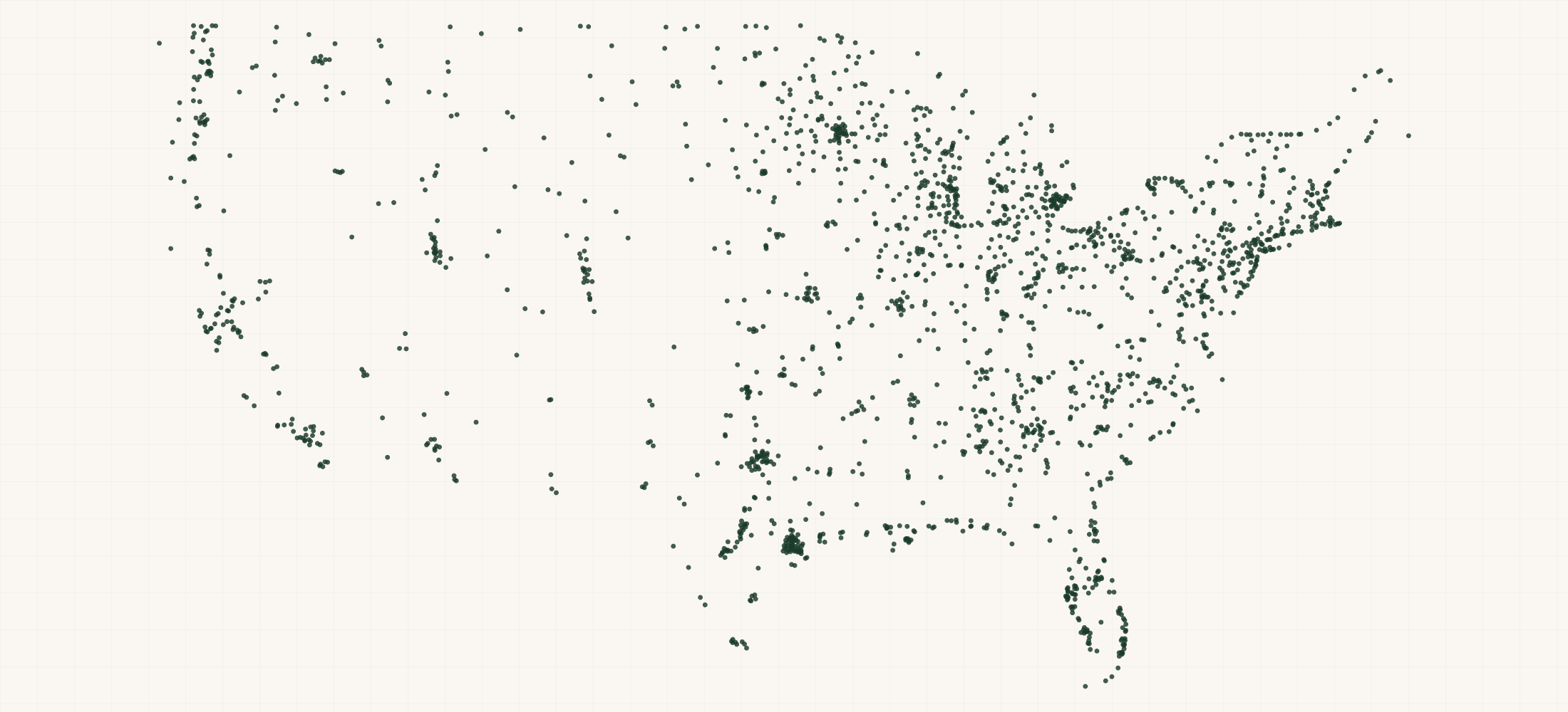 Map of where the Humminbird Retailers are