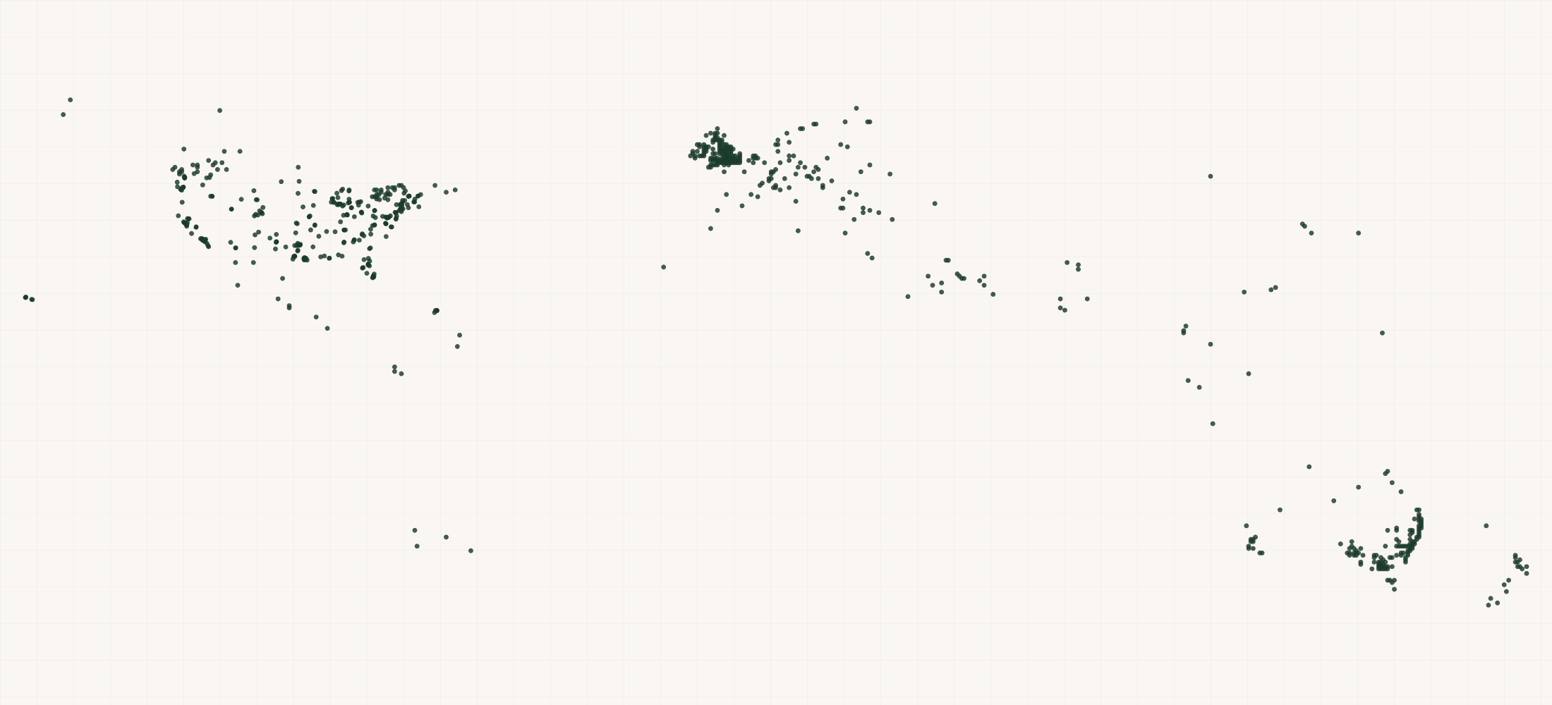 Map of where the Huskee Retailers are