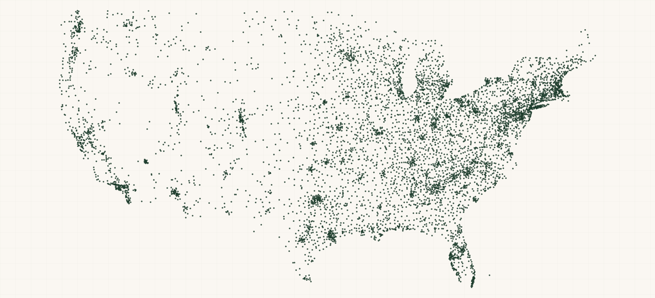 Map of where the Husqvarna Dealers are