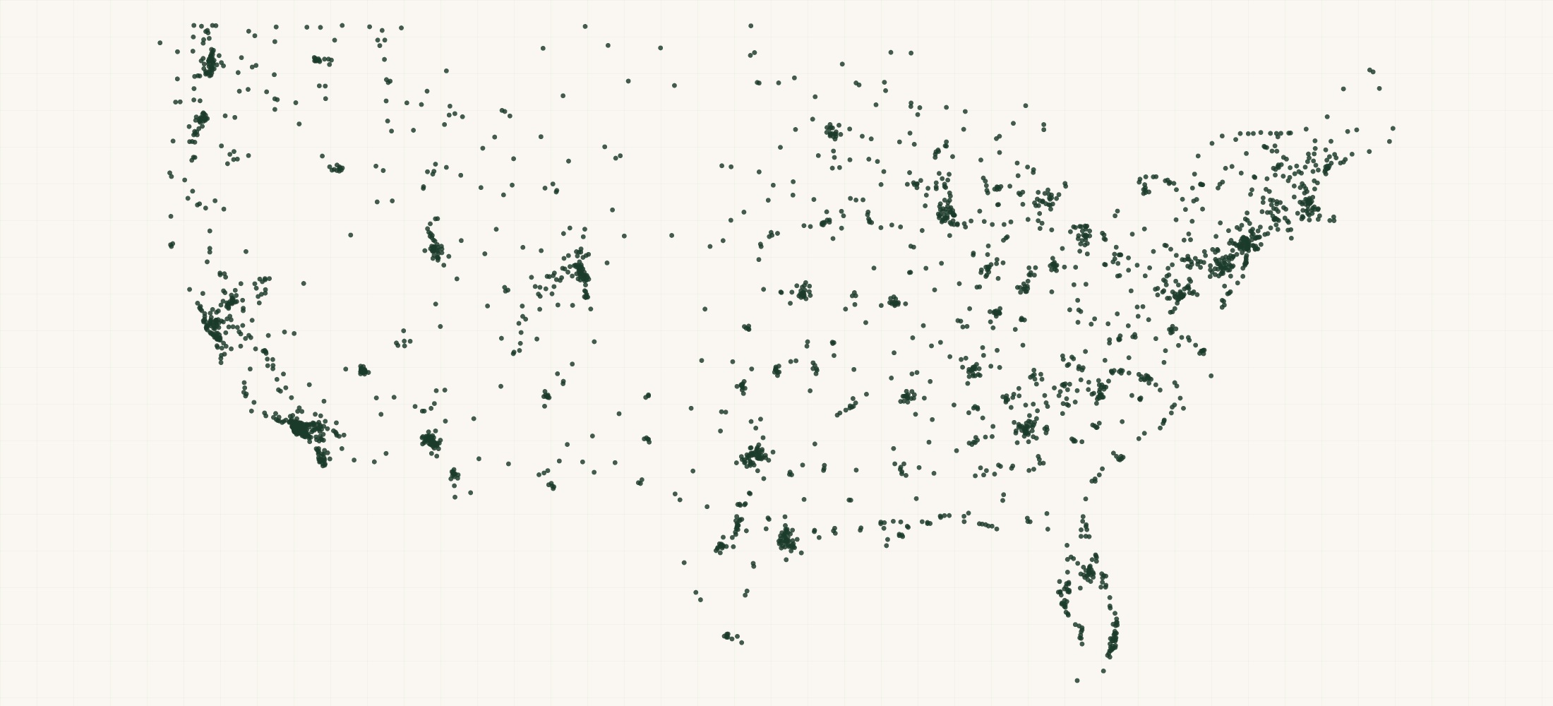 Map of where the HydraPak Retailers are