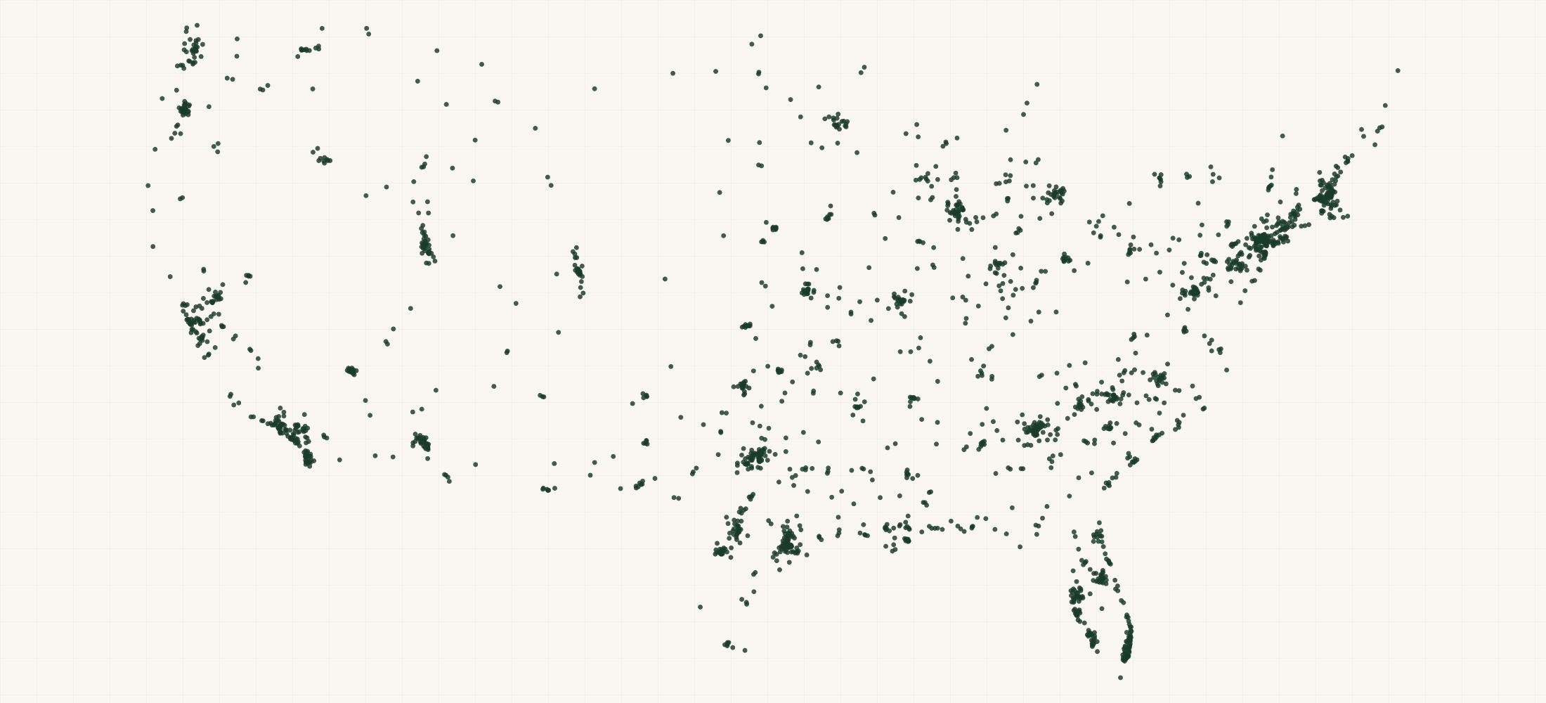 Map of where the Hydrinity Skin Science Retailers are