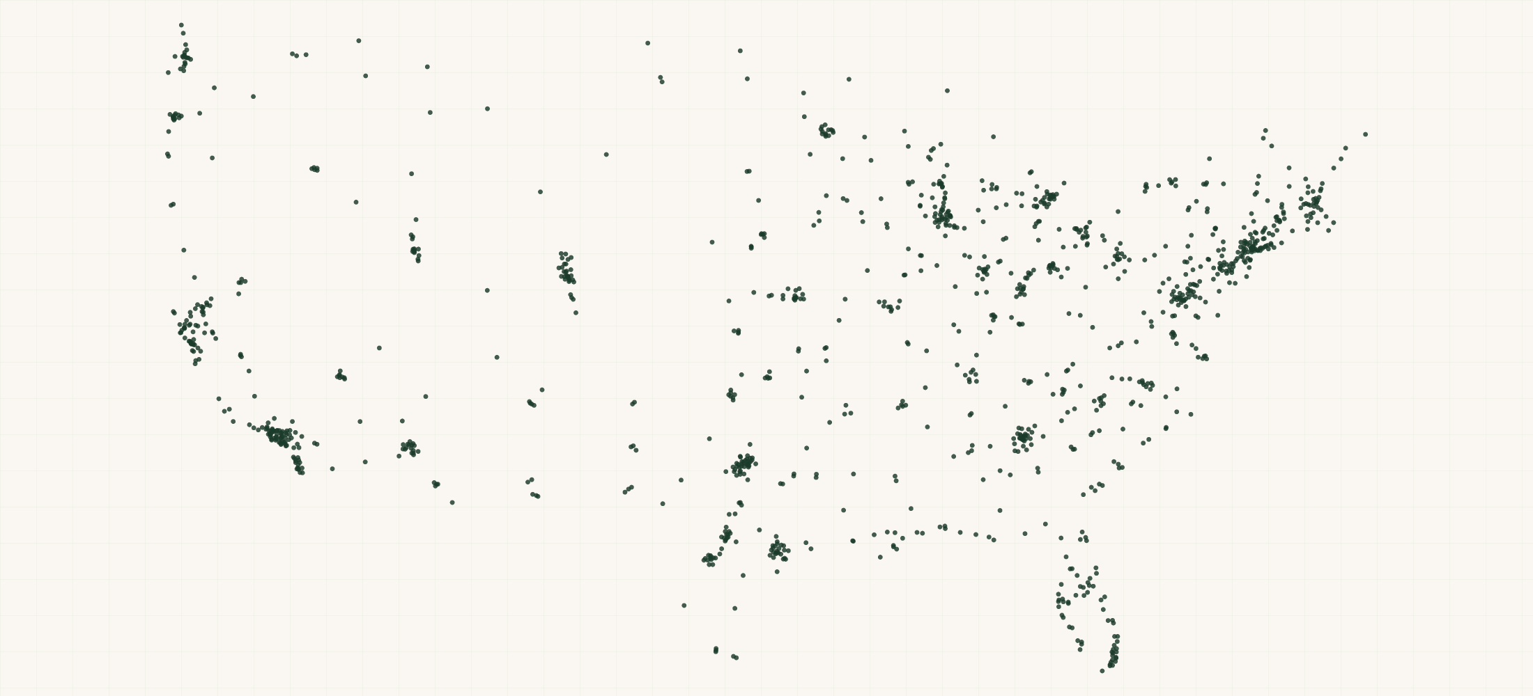 Map of where the Hyperice Retailers are