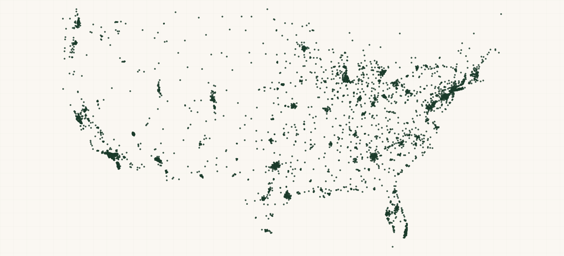 Map of where the Ice Shaker Retailers are