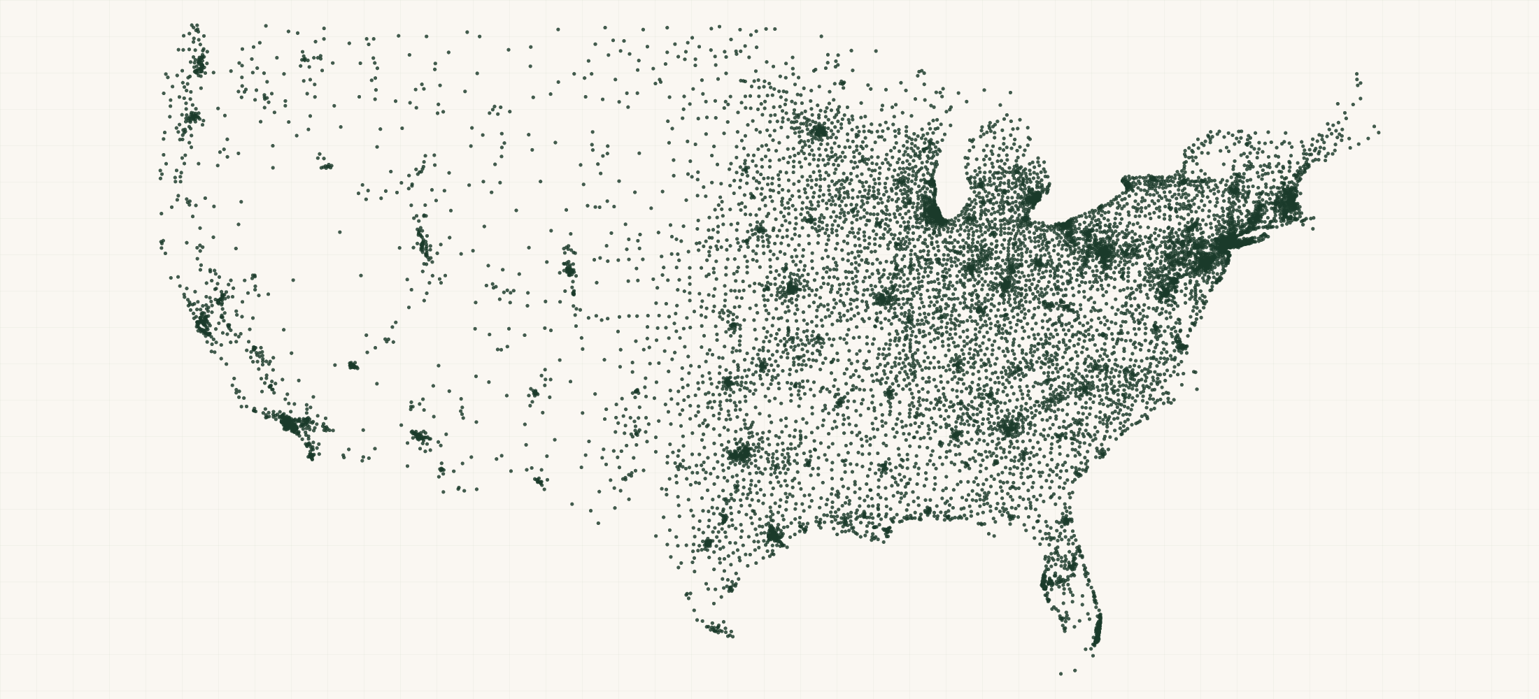 Map of where the Independent Funeral Homes, Crematories & Cemeteries are