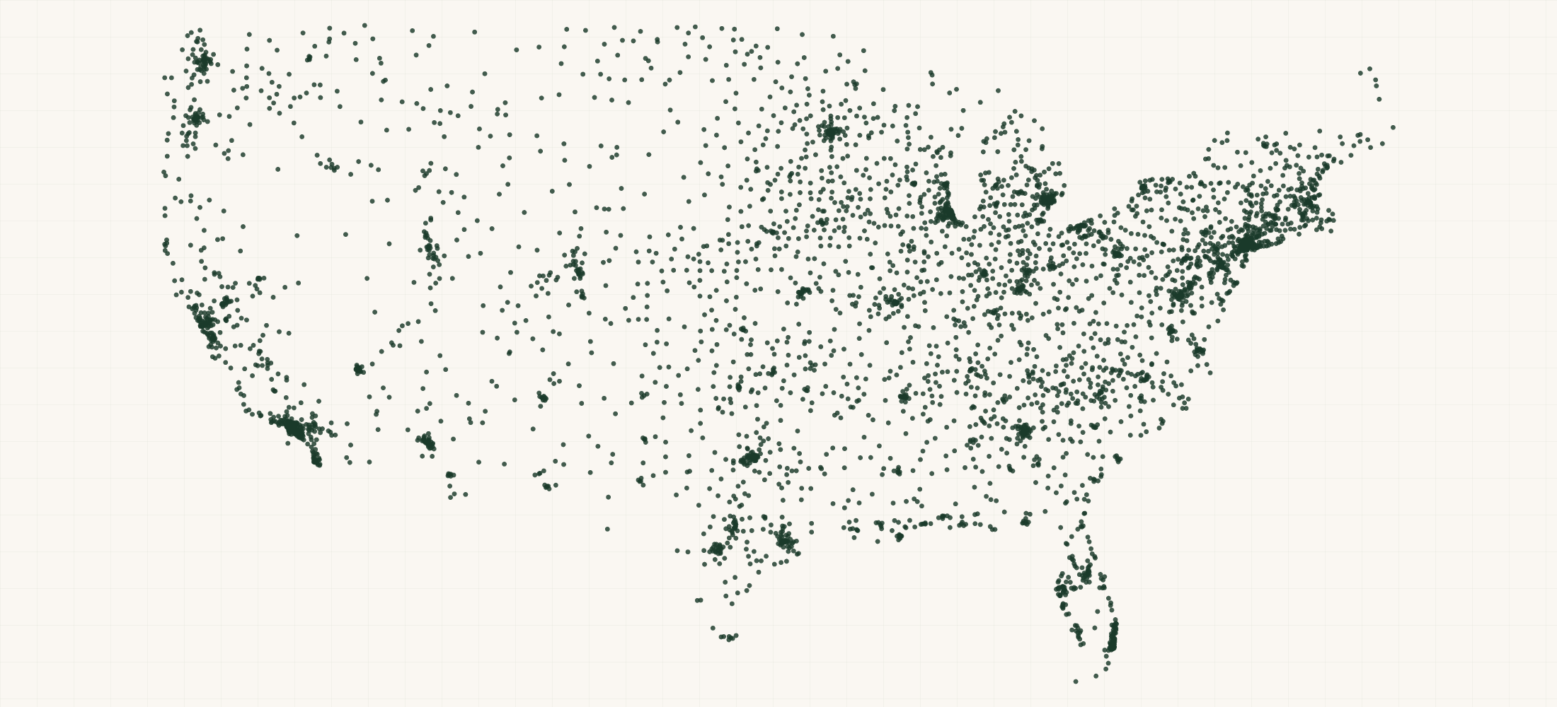 Map of where the Independent Movie Theaters & Drive-Ins are