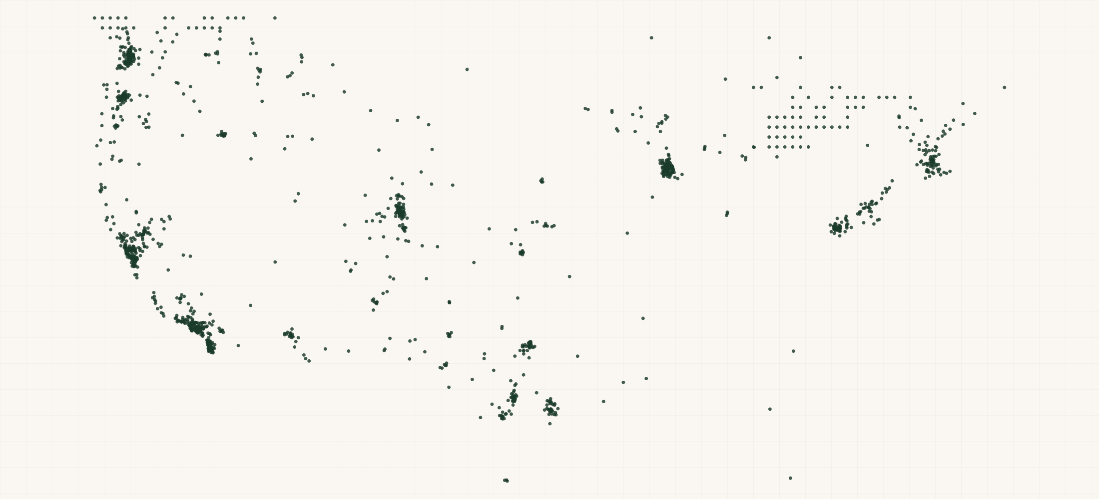 Map of where the Indian Life Retailers are