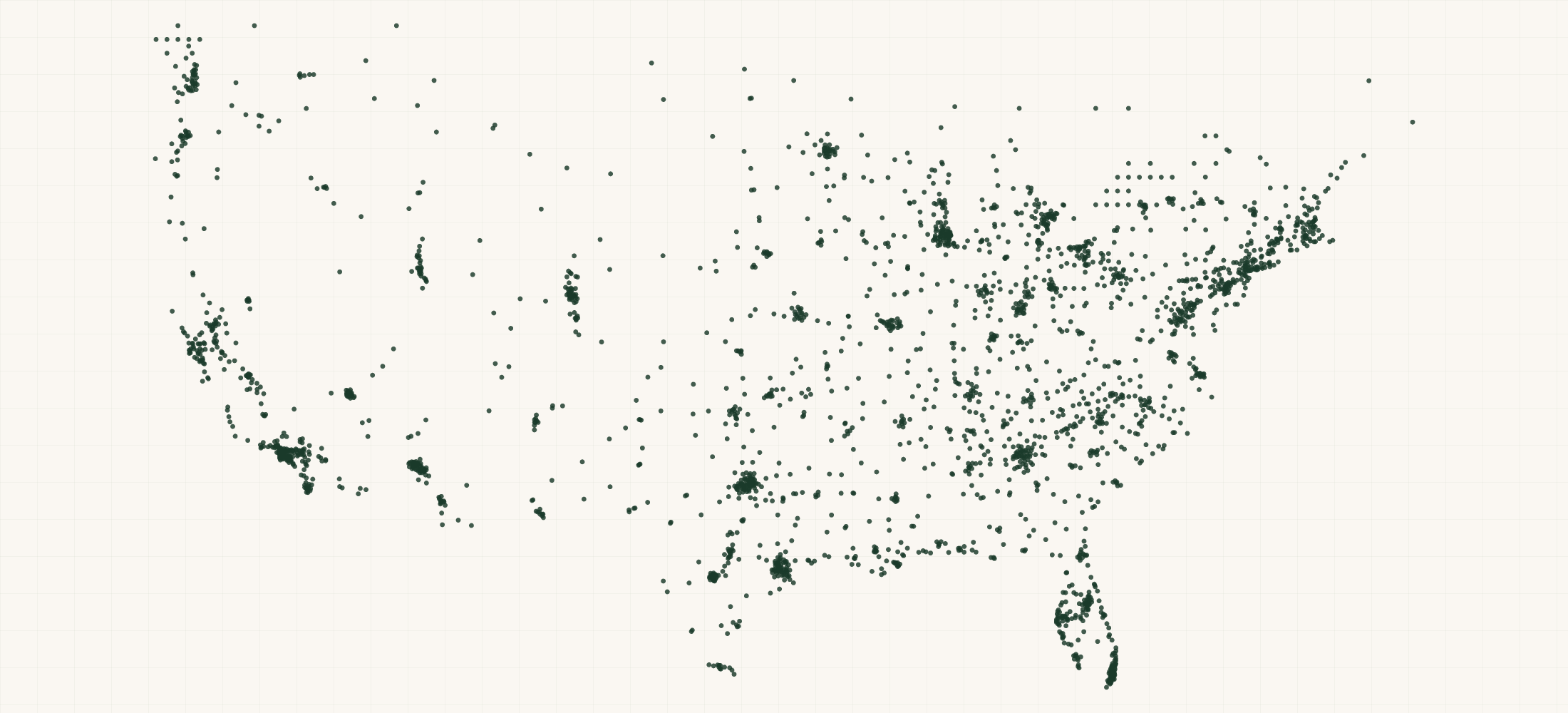 Map of where the iroiro Retailers are