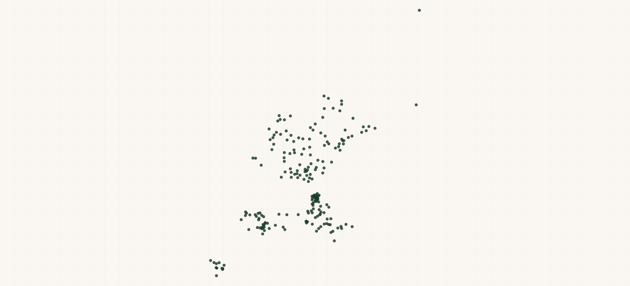 Map of where the ISLA Vodka Retailers are