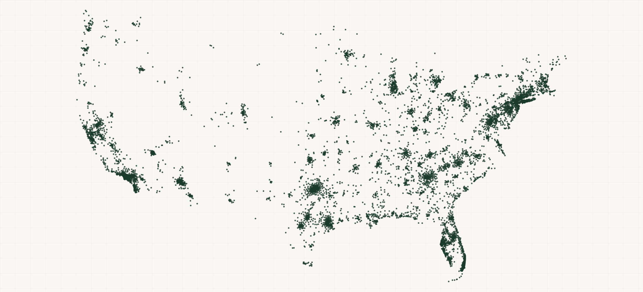 Map of where the Jandy Retailers are
