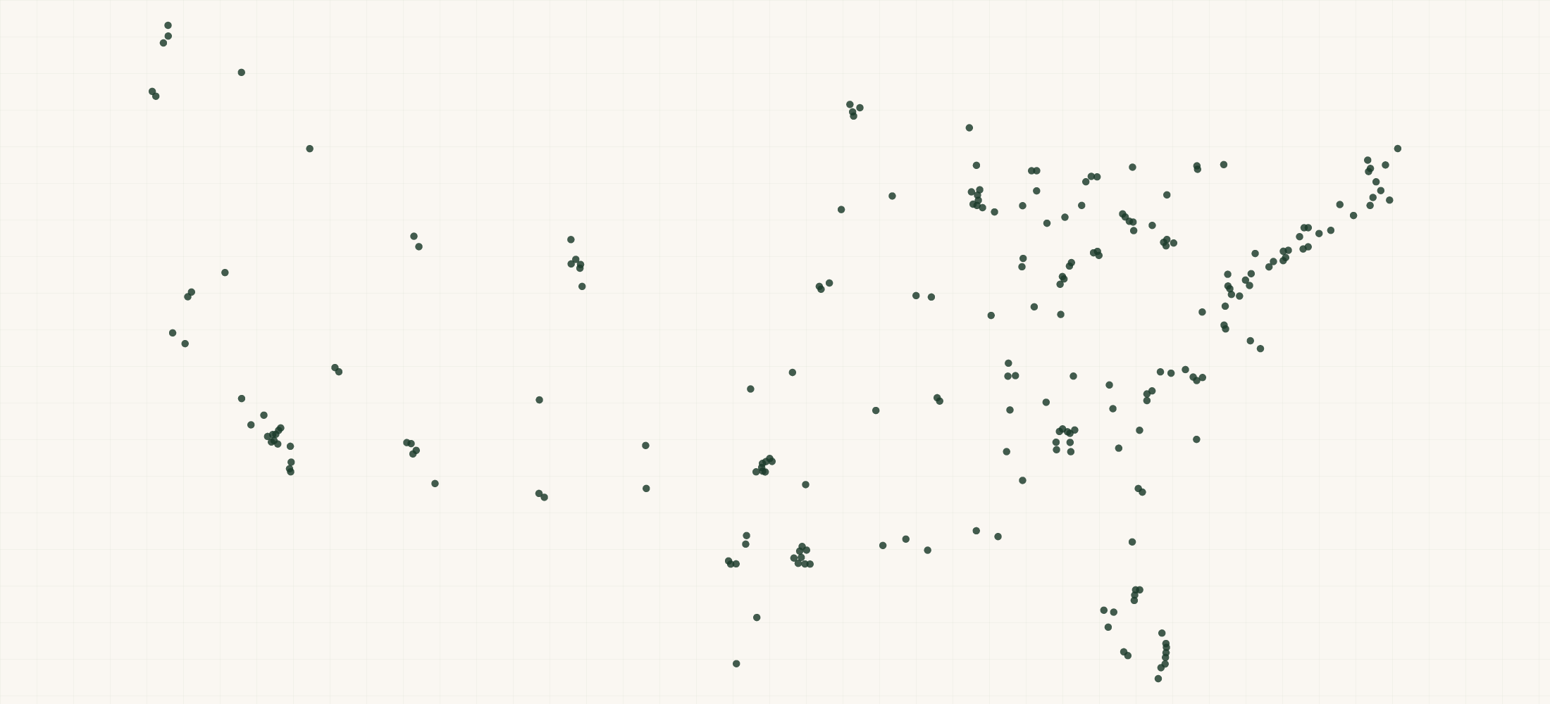 Map of where the Jared The Galleria of Jewelry Locations are
