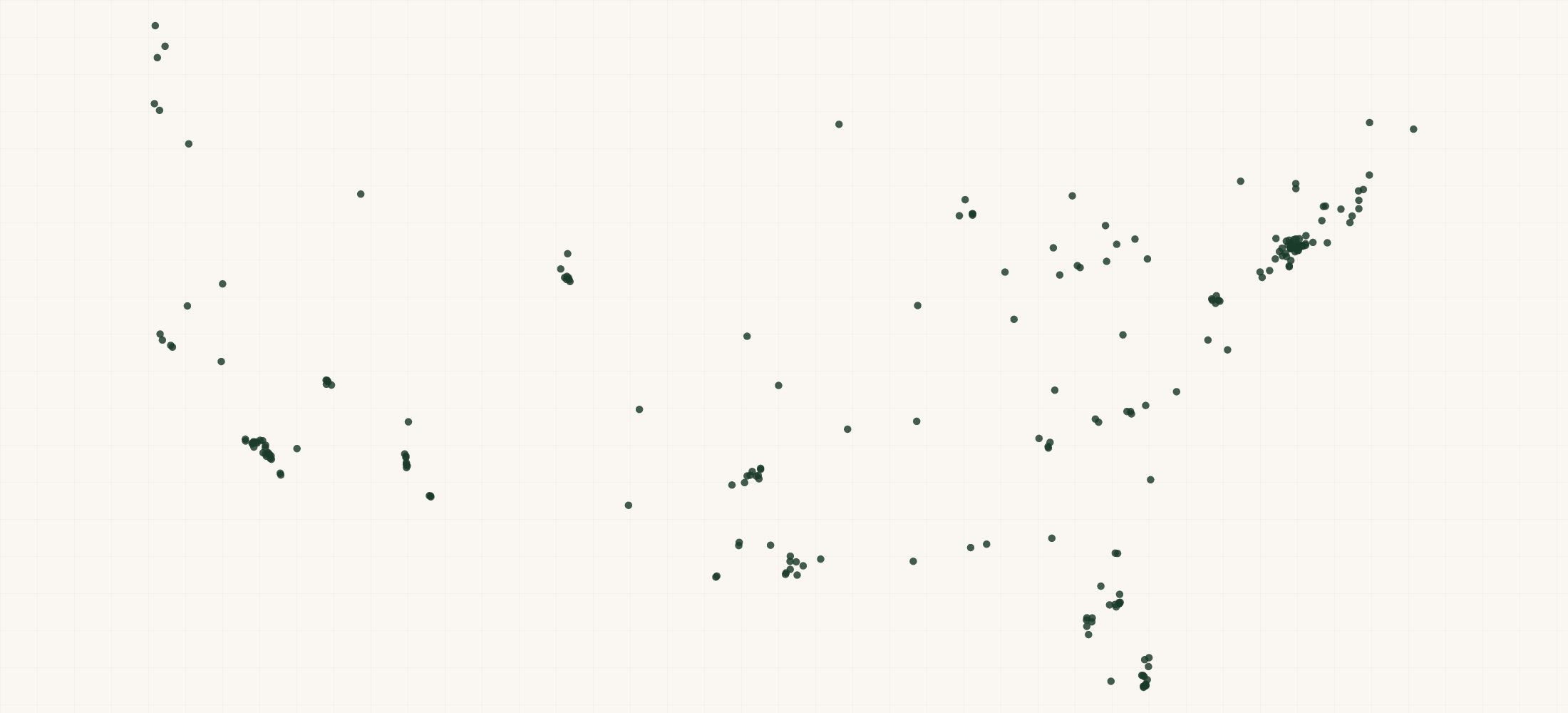 Map of where the Jeisys Retailers are