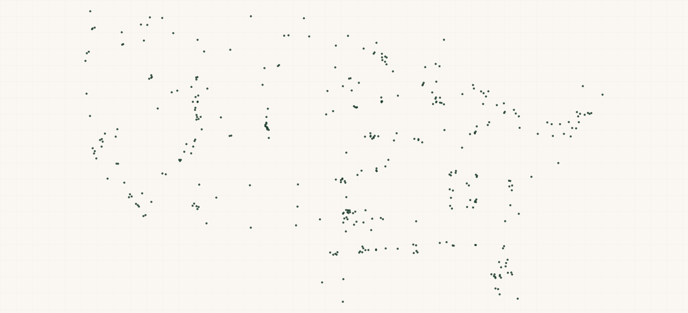 Map of where the JellyFish Lighting Retailers are