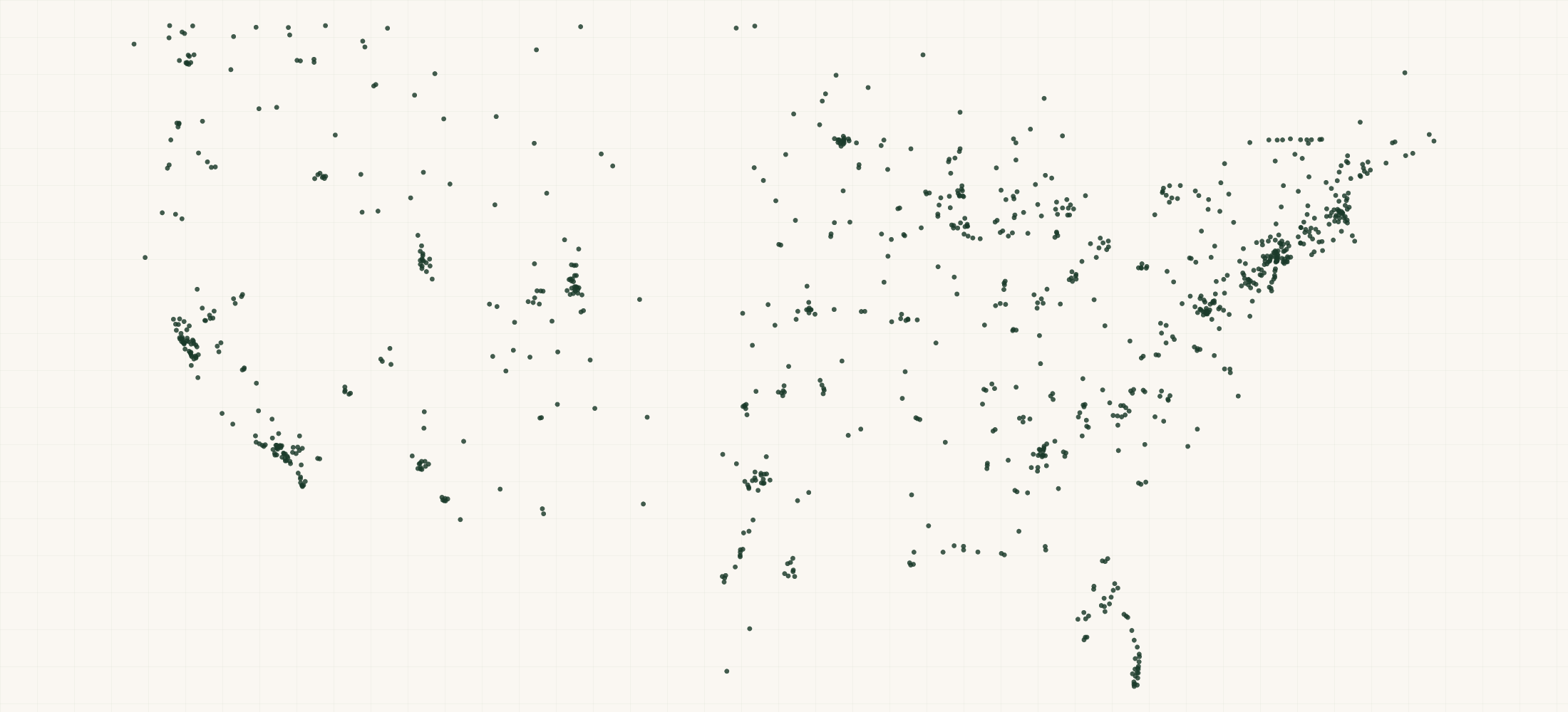 Map of where the K-Edge Retailers are