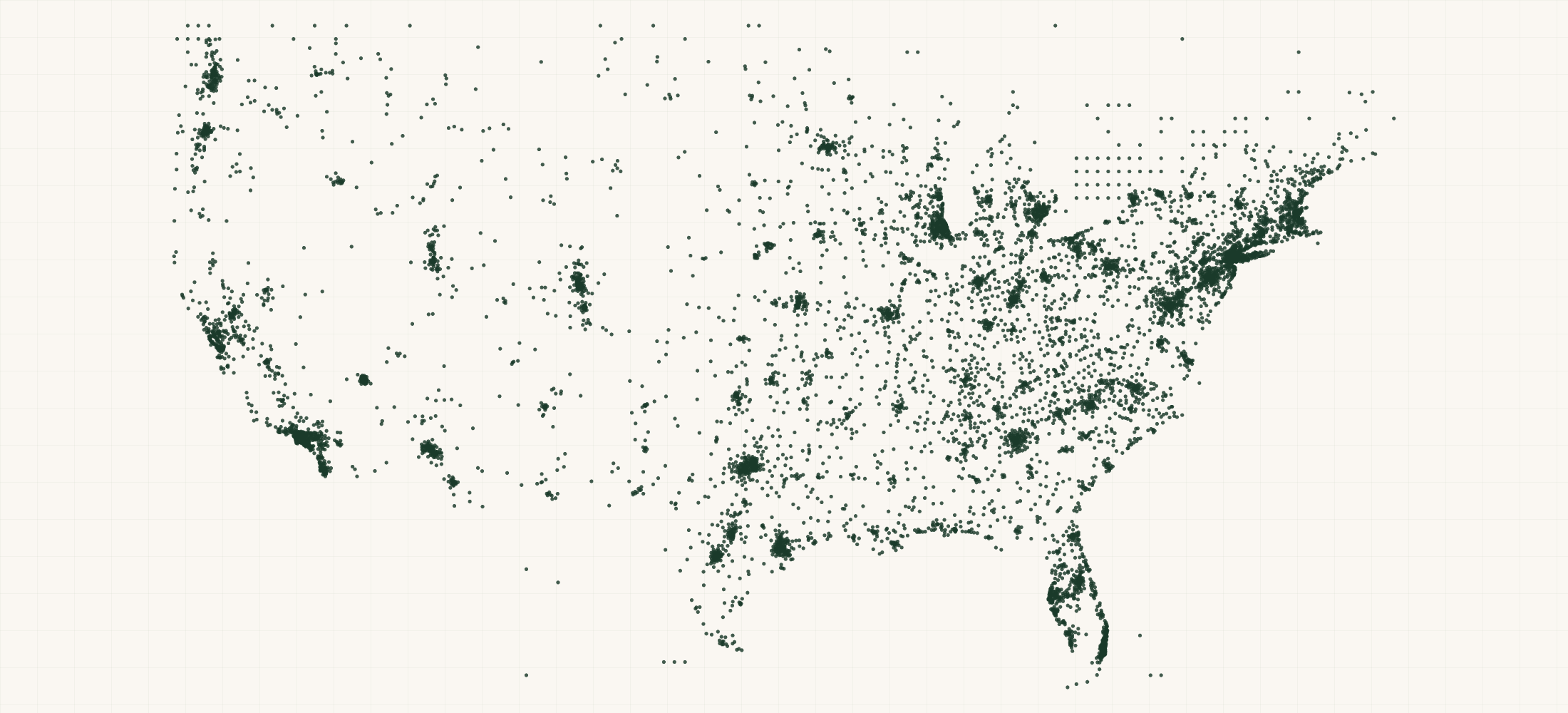 Map of where the K18 Hair Retailers are