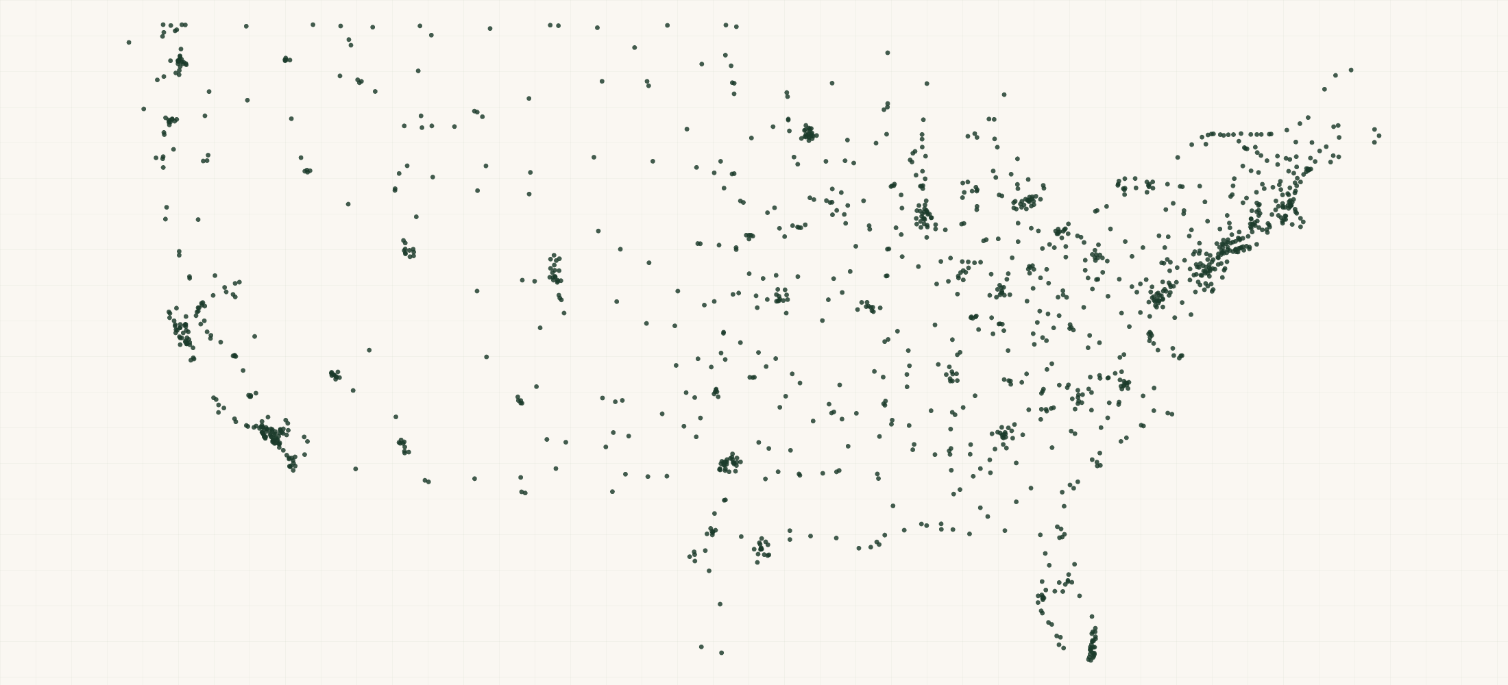 Map of where the K2 Skates Retailers are