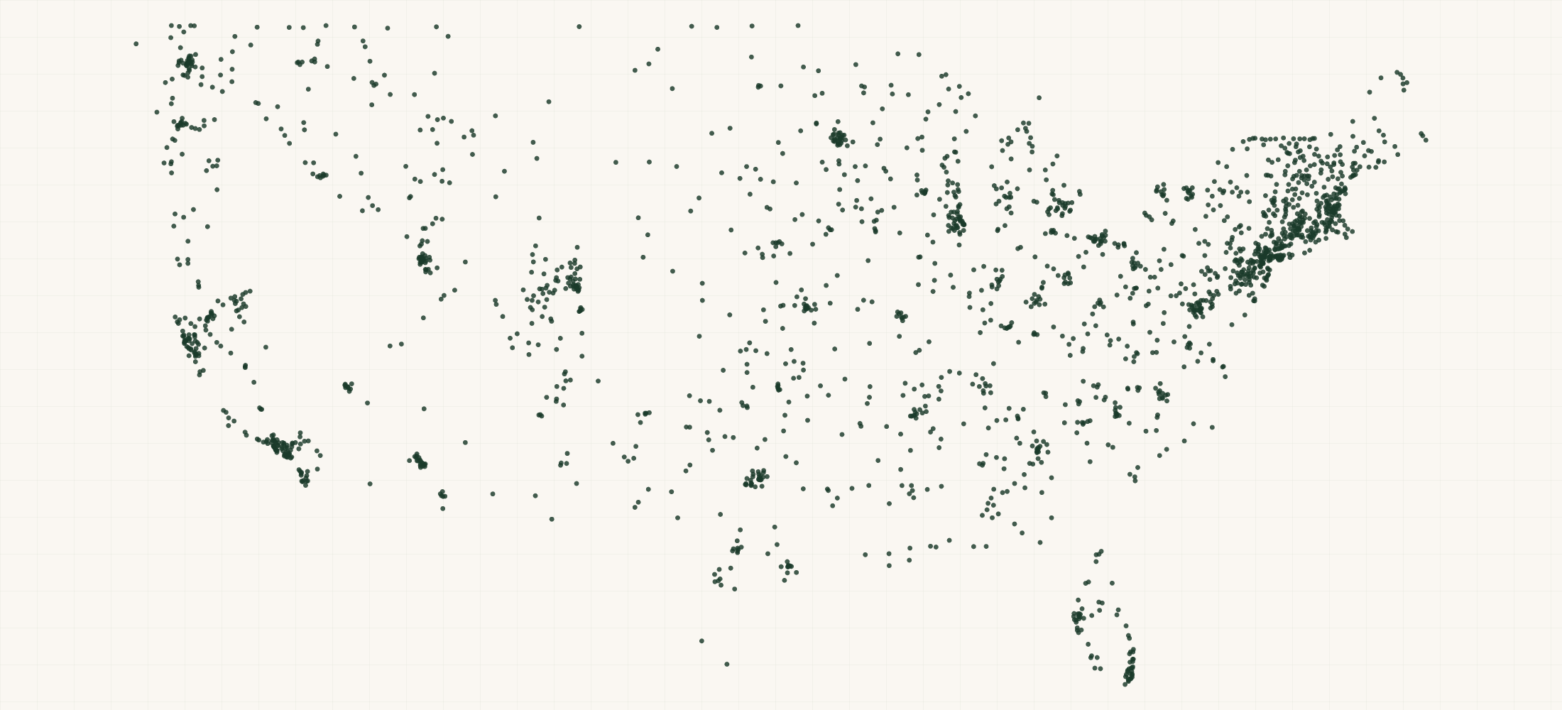 Map of where the K2 Sports Retailers are