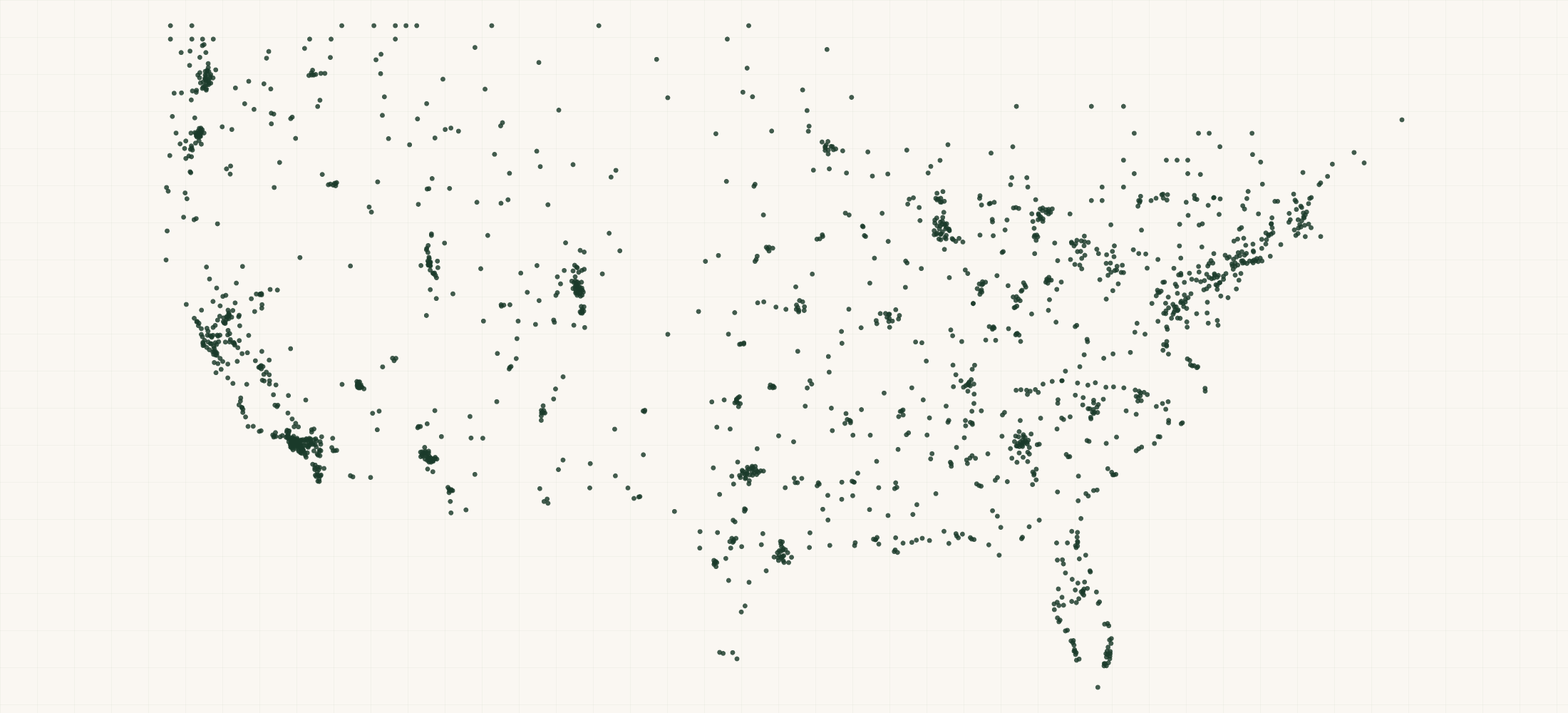 Map of where the Kai USA Retailers are