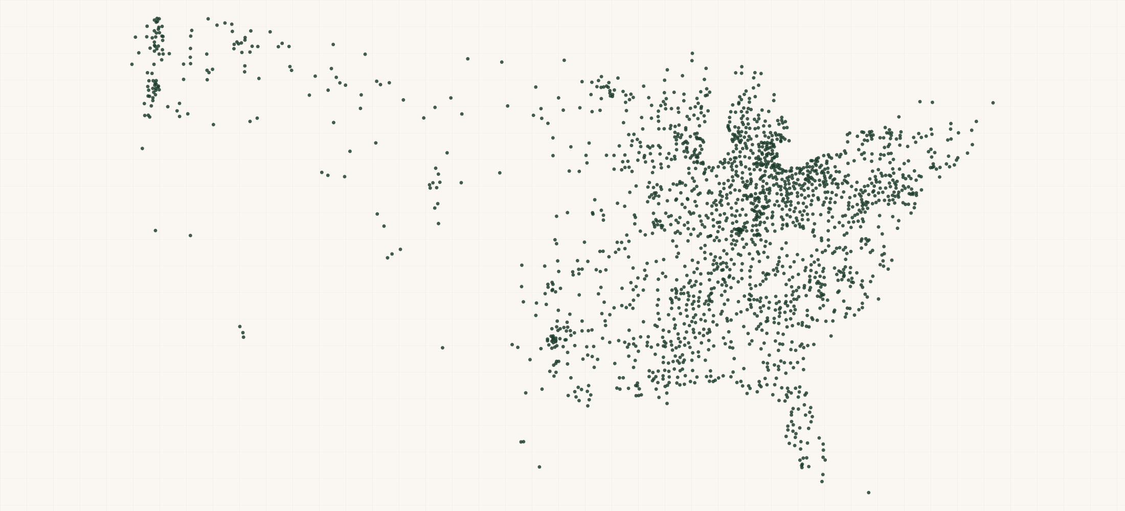 Map of where the Kalmbach Feeds Retailers are