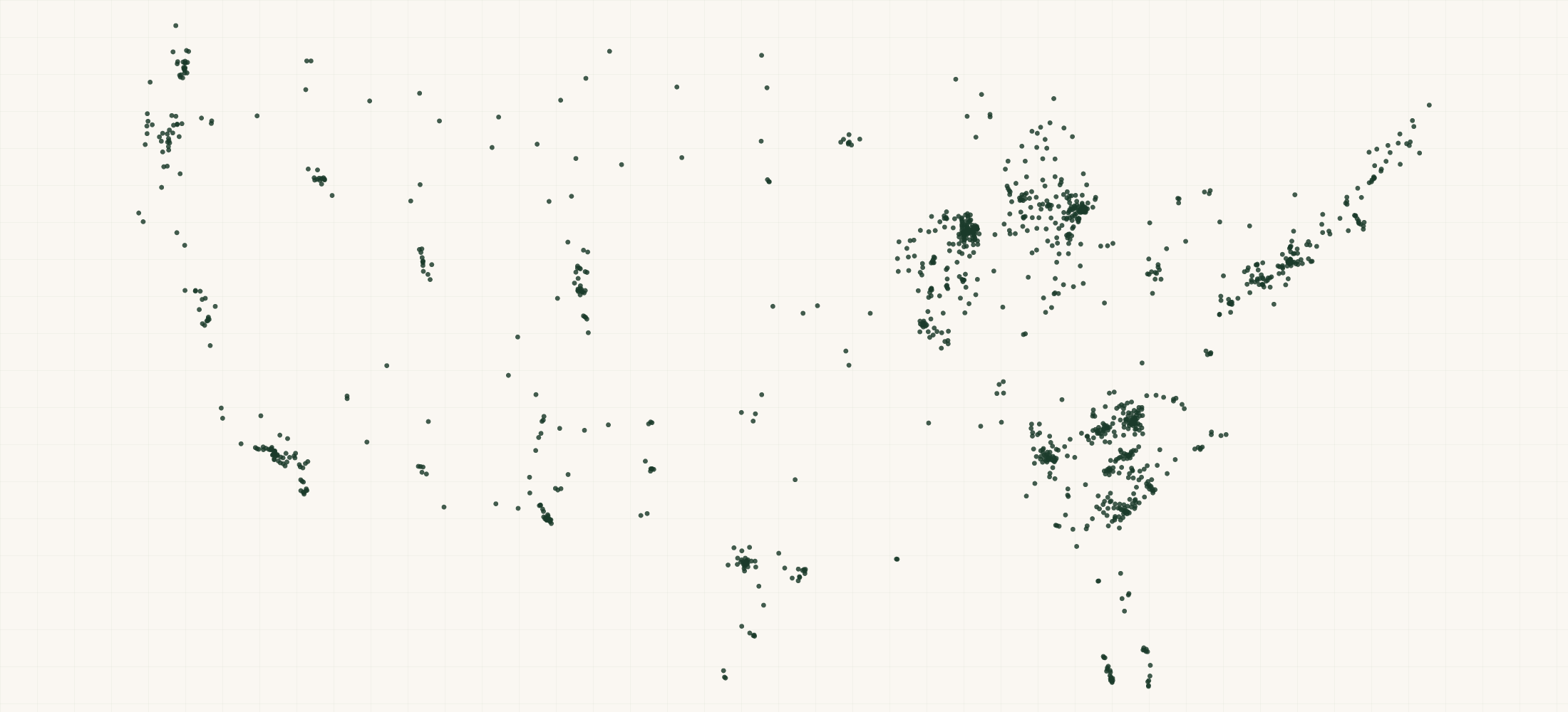 Map of where the Kanva Botanicals Retailers are