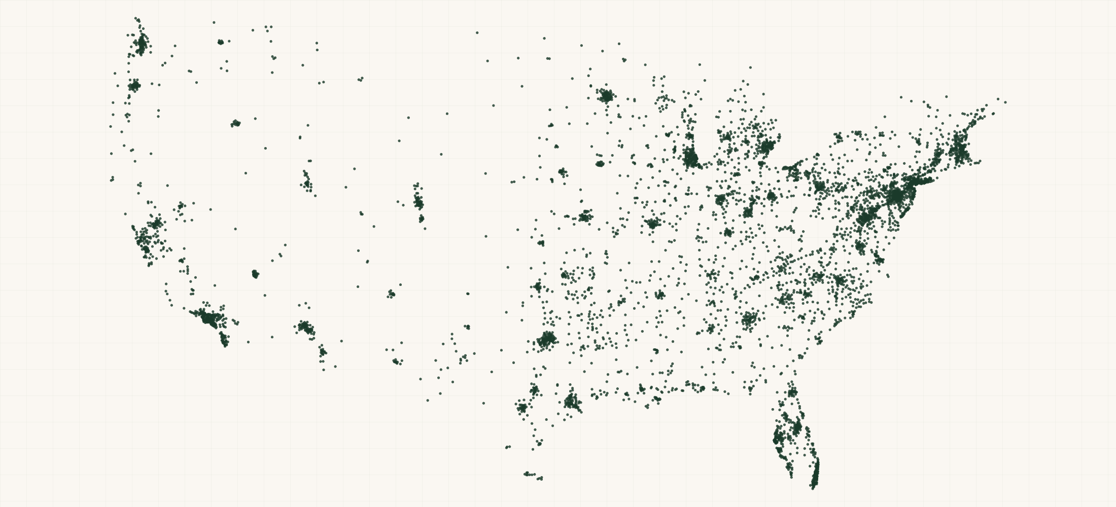 Map of where the Katjes Retailers are