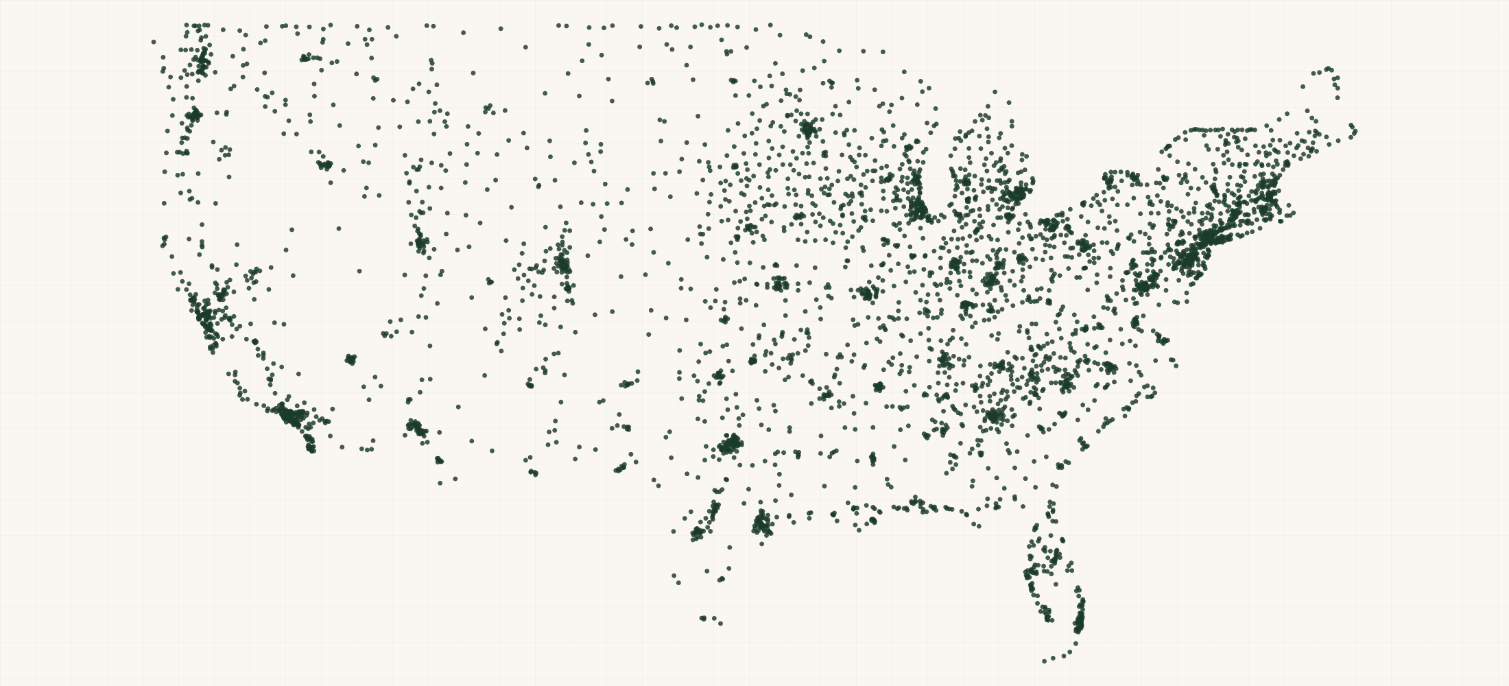 Map of where the Keen Retailers are