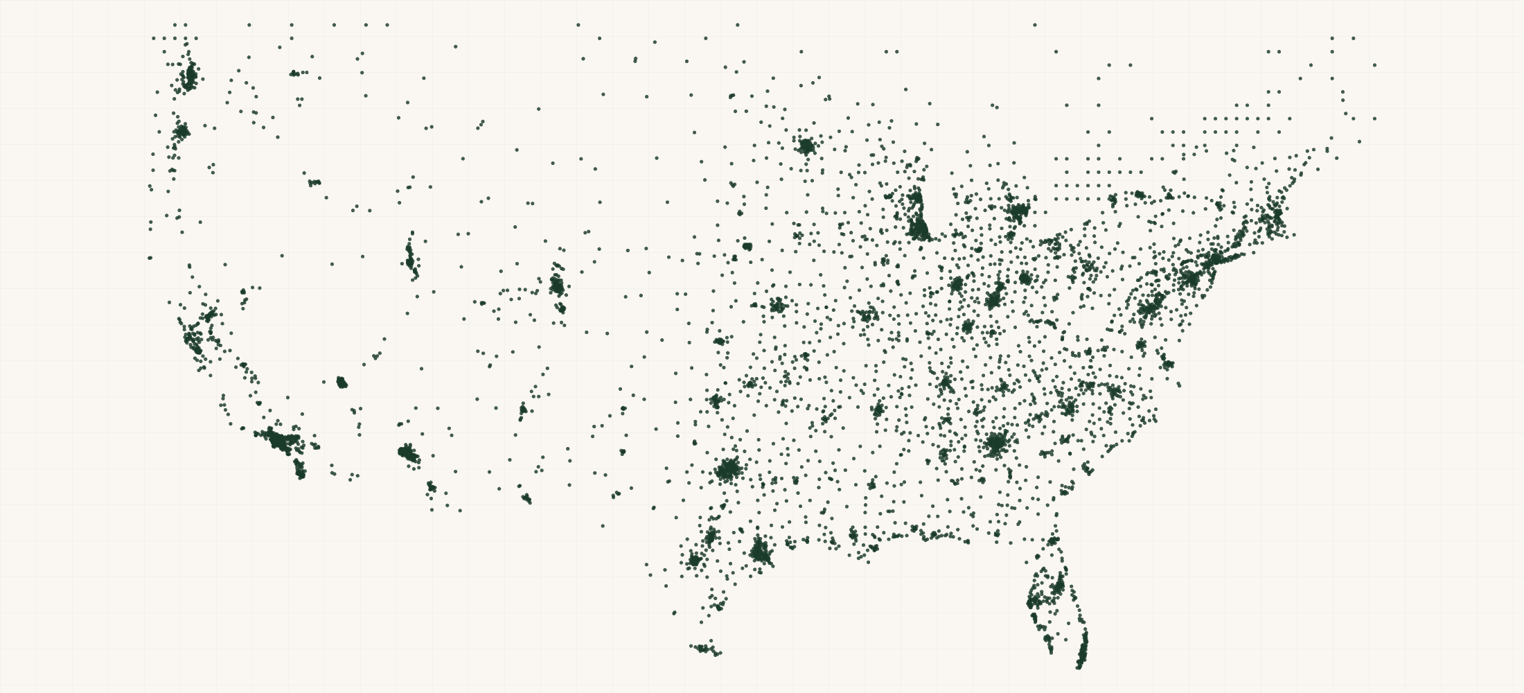 Map of where the Kendamil (US & Canada) Retailers are
