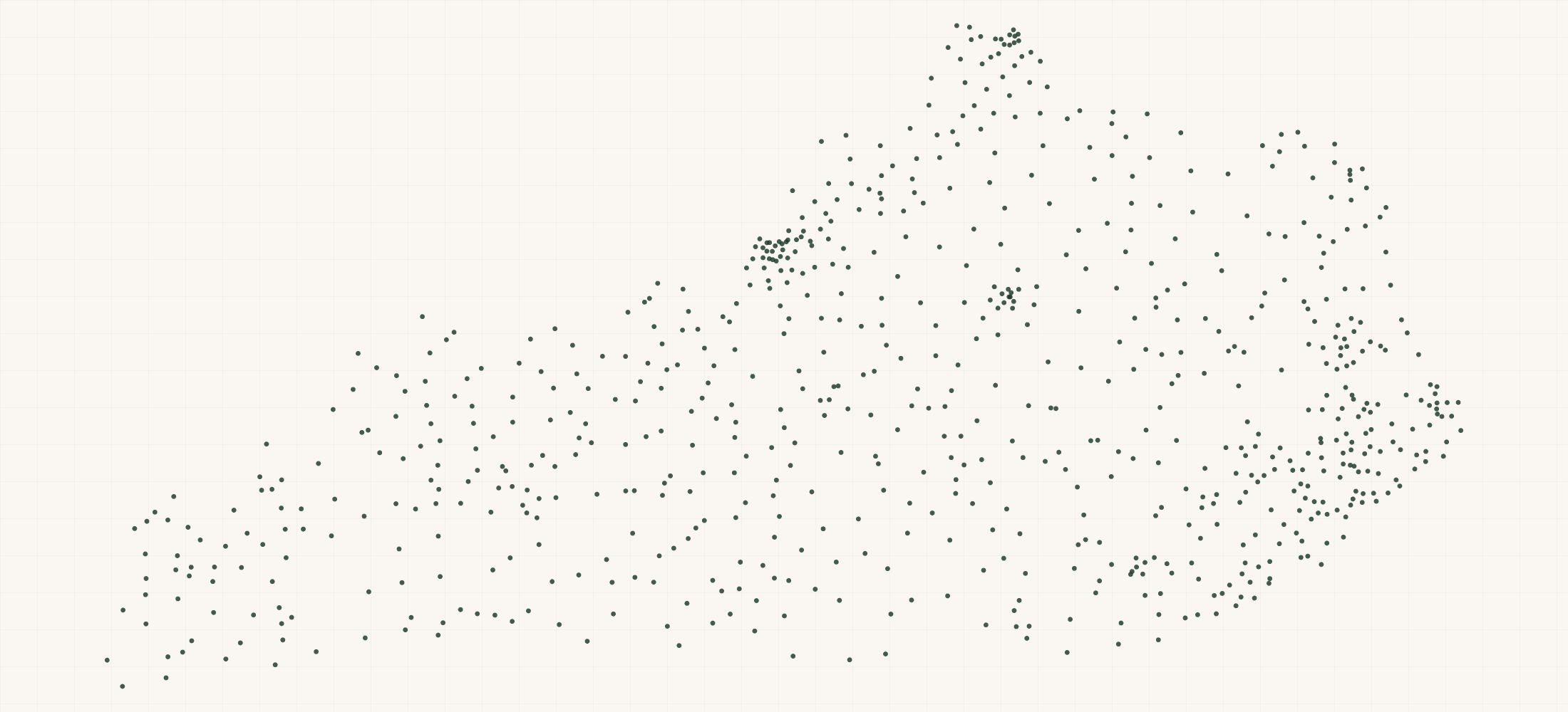 Map of where the Kentucky Nonprofits are