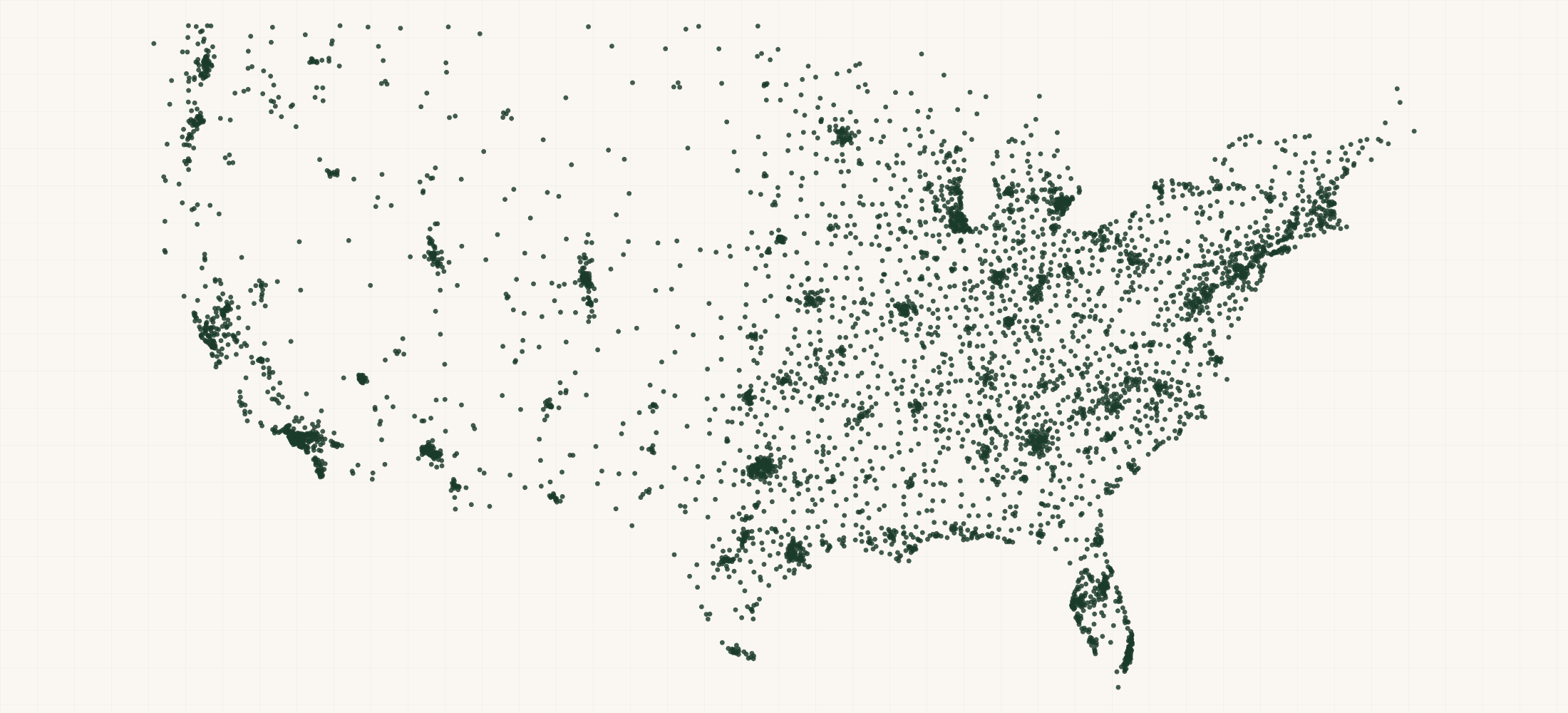 Map of where the Klymit Retailers are