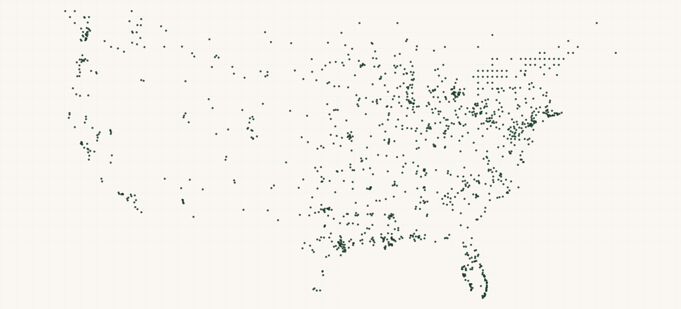 Map of where the Kohler Generator Dealers are
