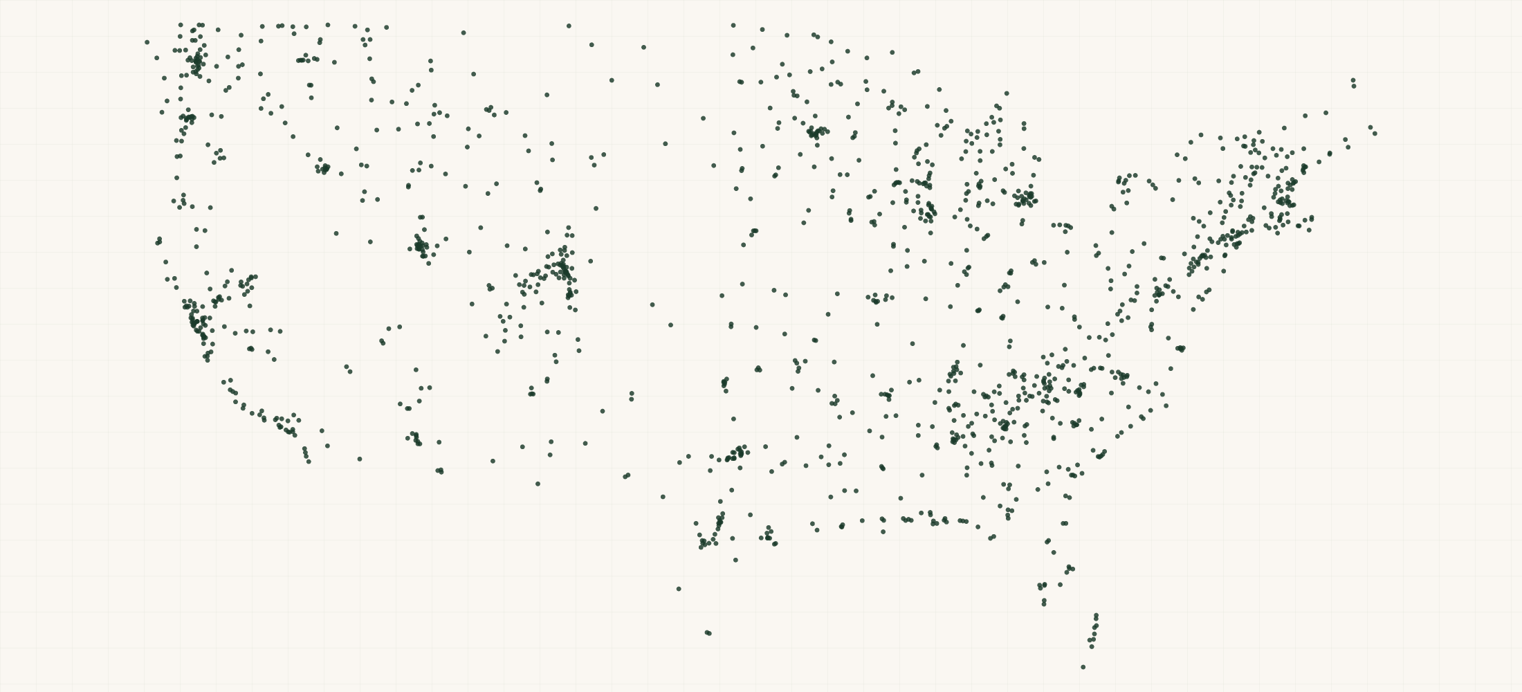 Map of where the KUHL Retailers are
