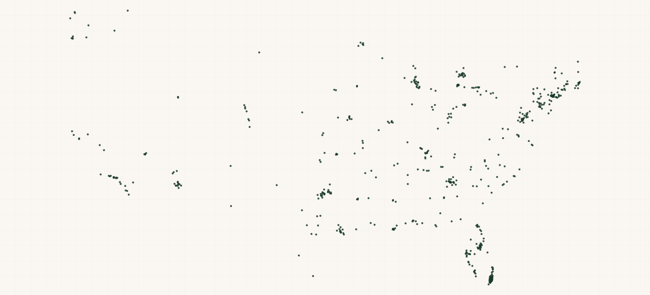 Map of where the La Aurora Retailers are