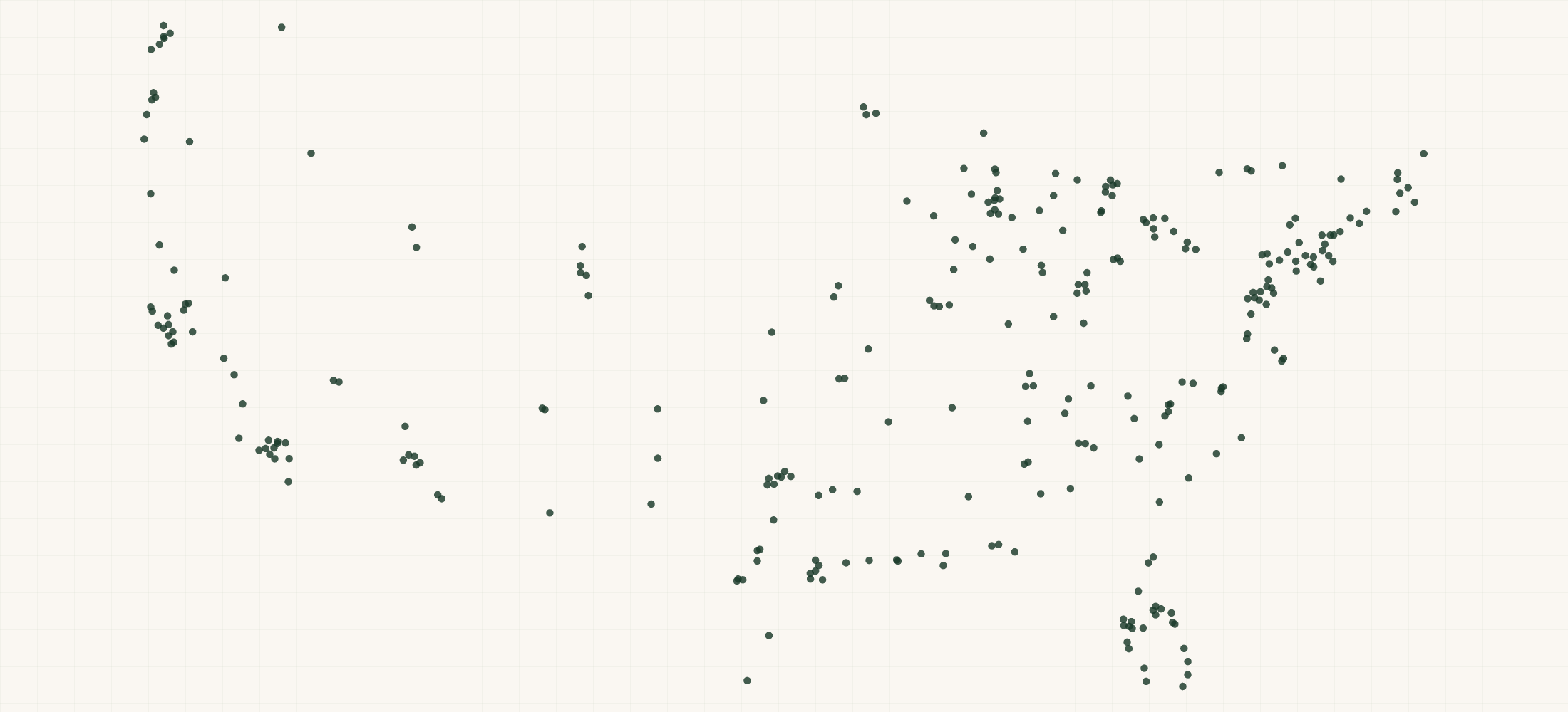 Map of where the La-Z-Boy Locations are