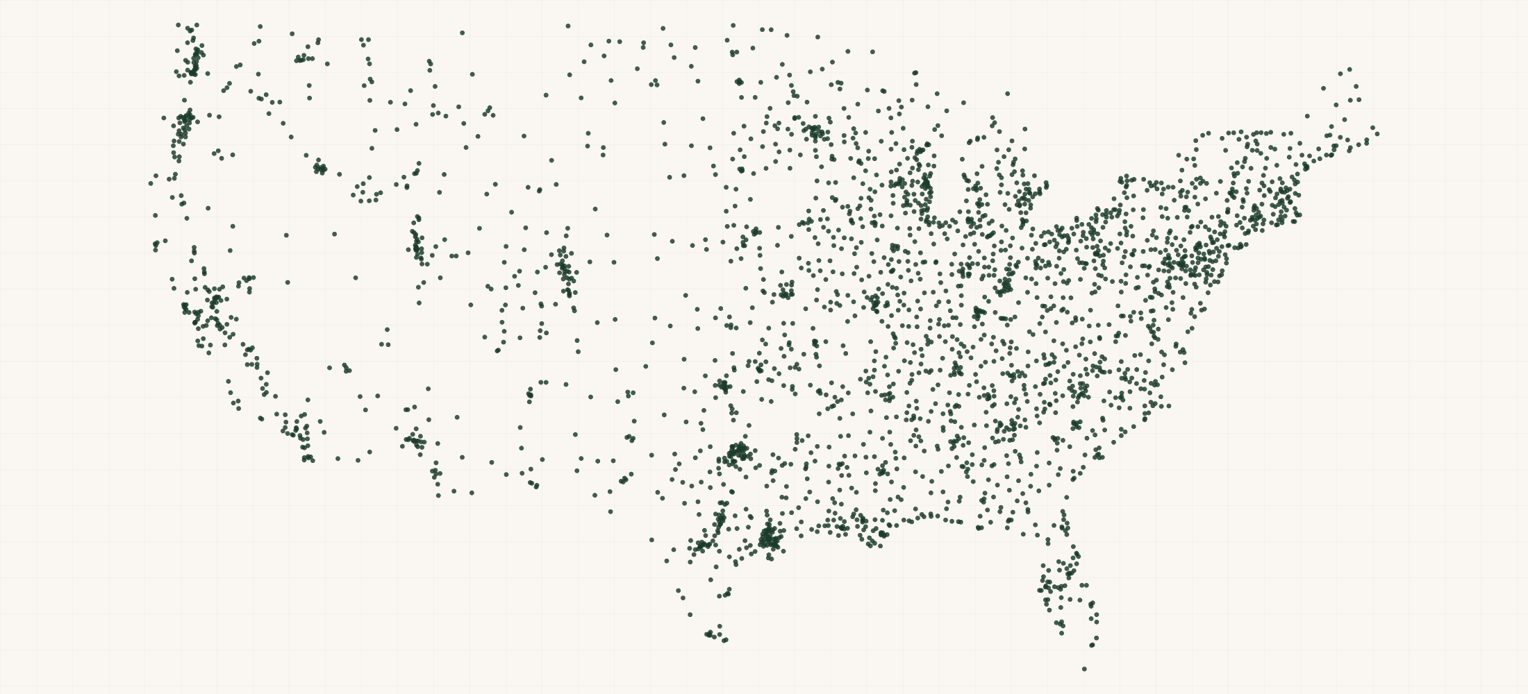 Map of where the LaCrosse Retailers are