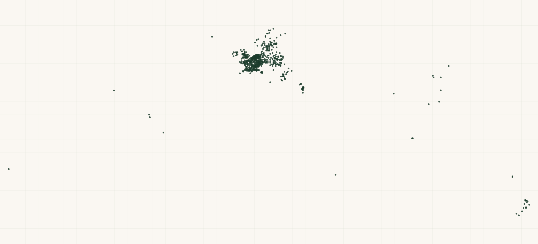 Map of where the Lascal Retailers are