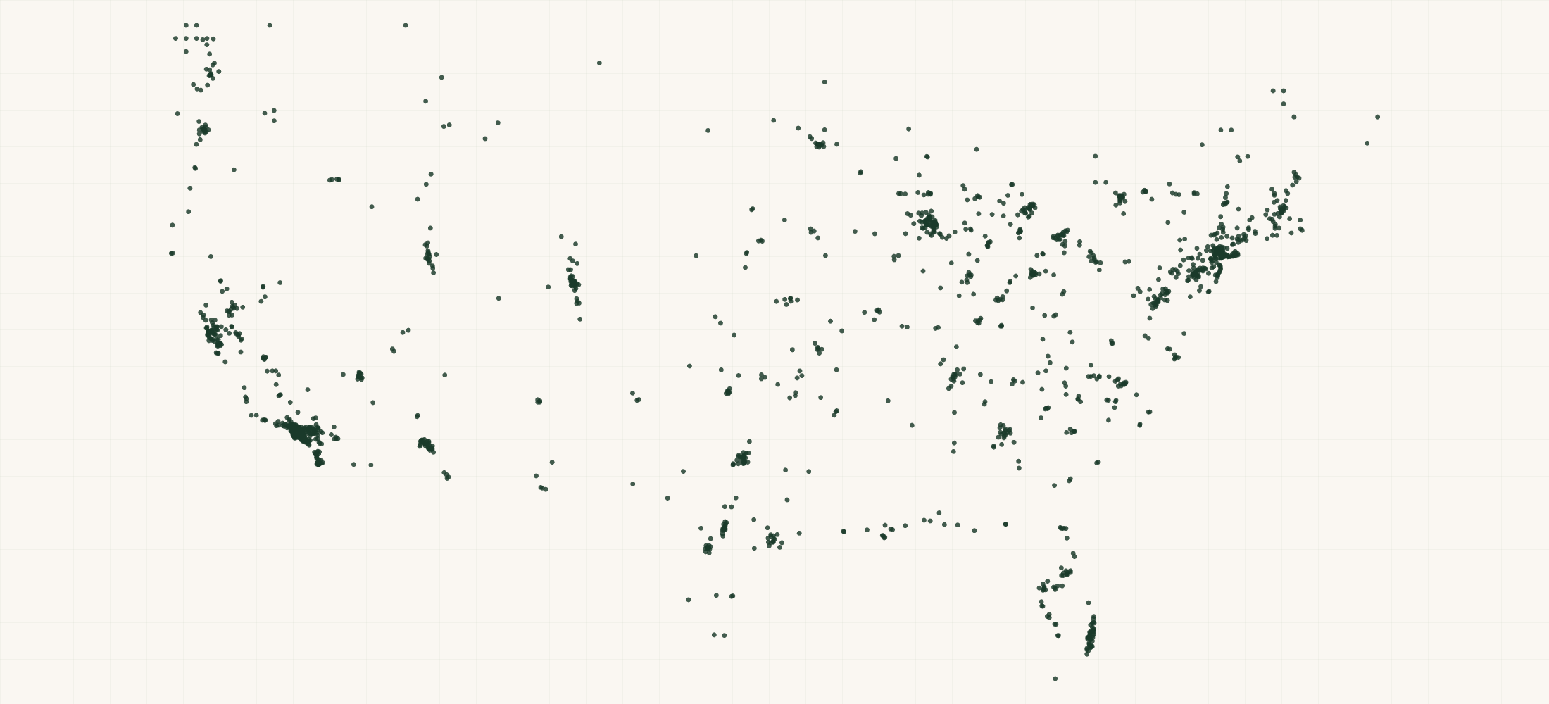 Map of where the Layrite Retailers are