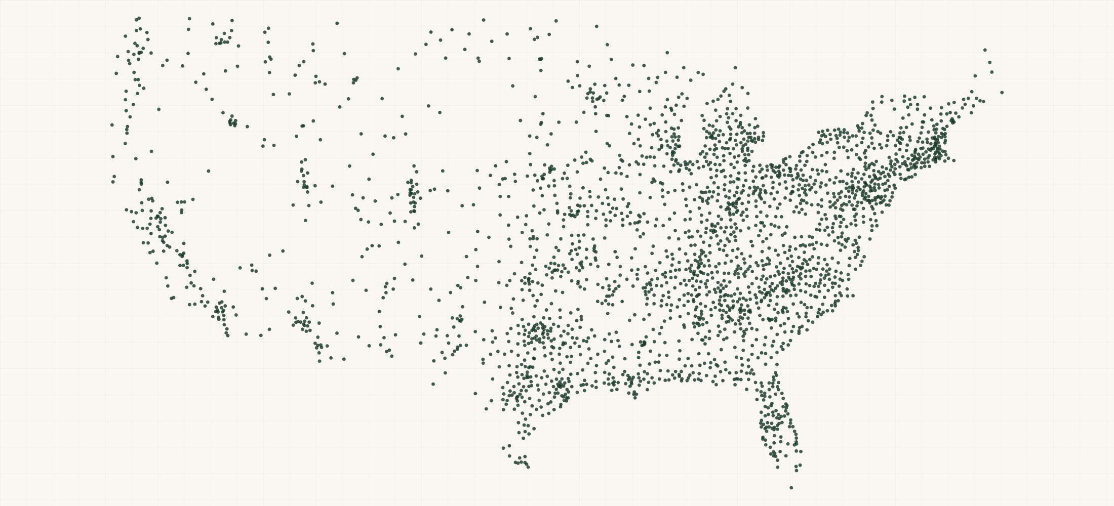 Map of where the Lego Retailers are
