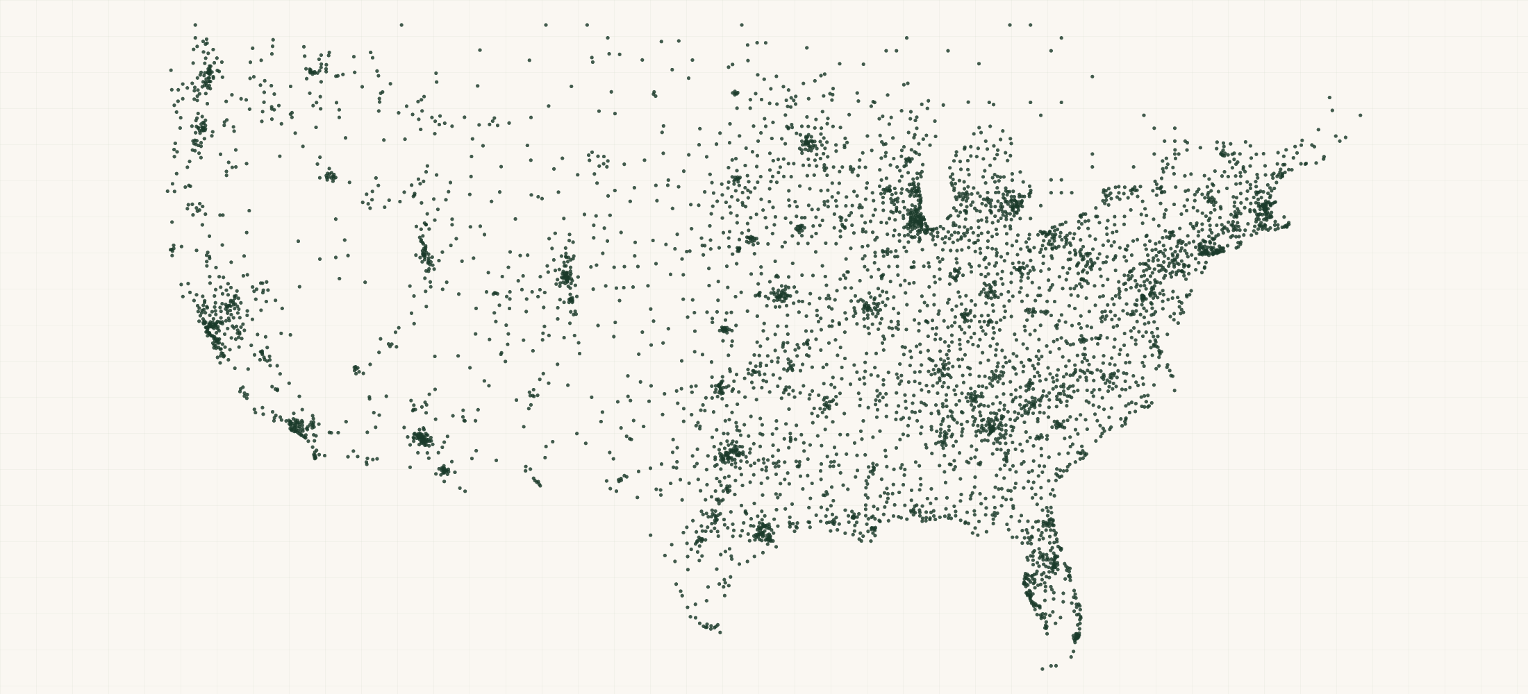 Map of where the LEM Products Retailers are