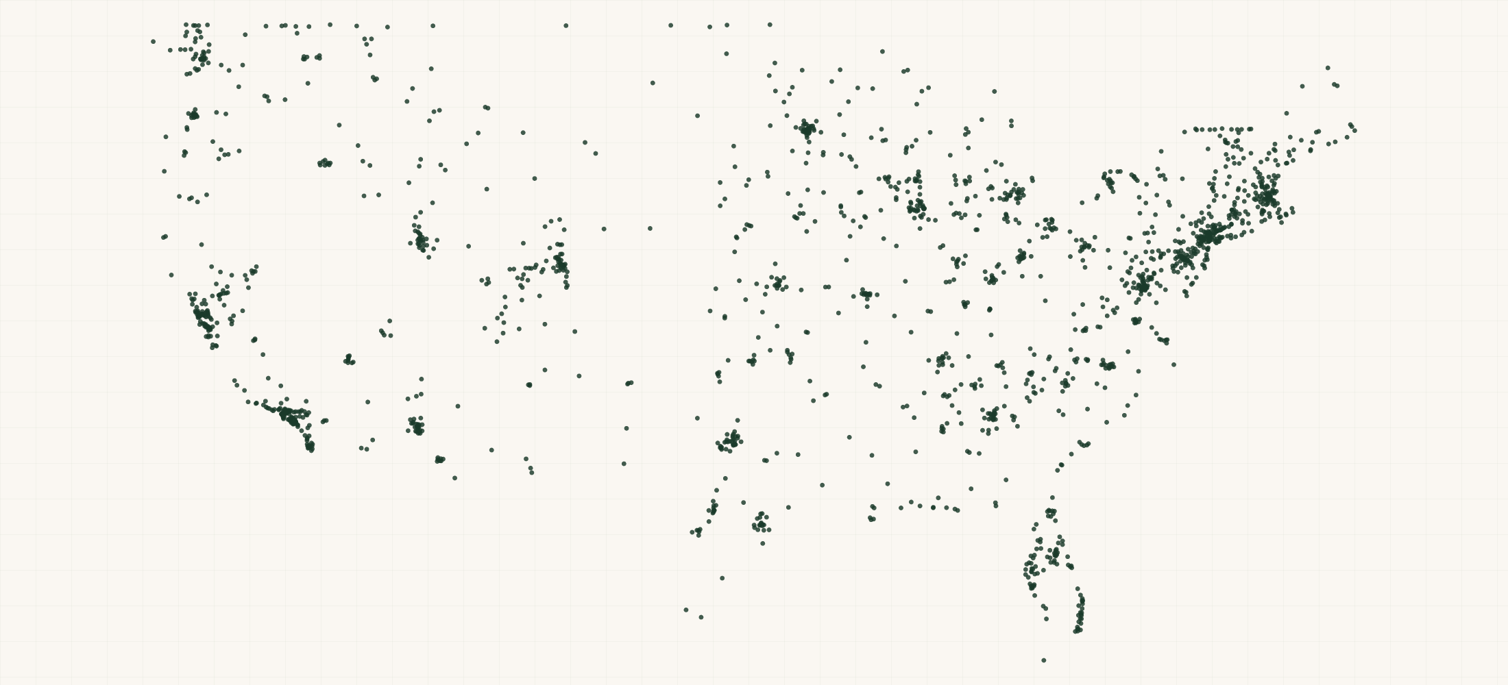 Map of where the Lezyne Retailers are