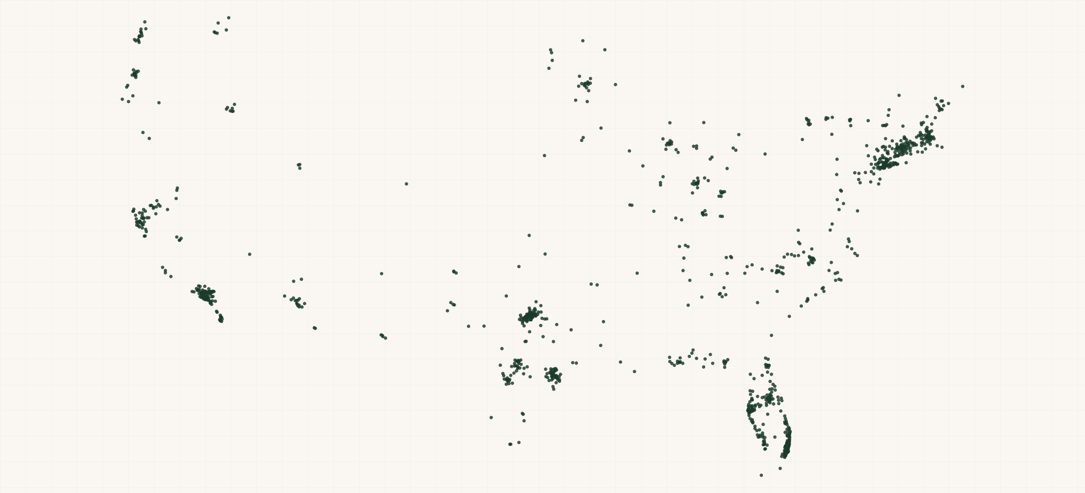 Map of where the State-Licensed Elevator Contractors are