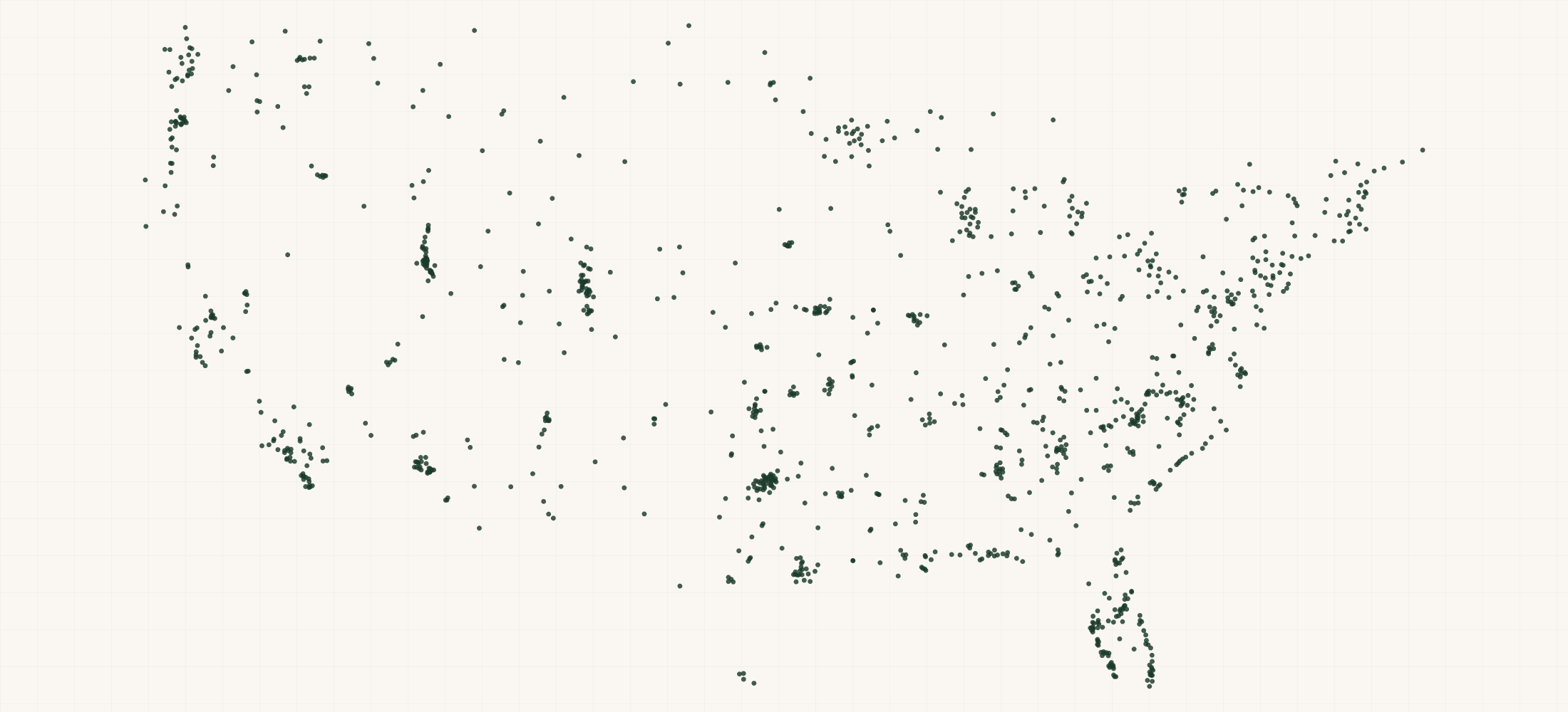 Map of where the Life Cider Retailers are