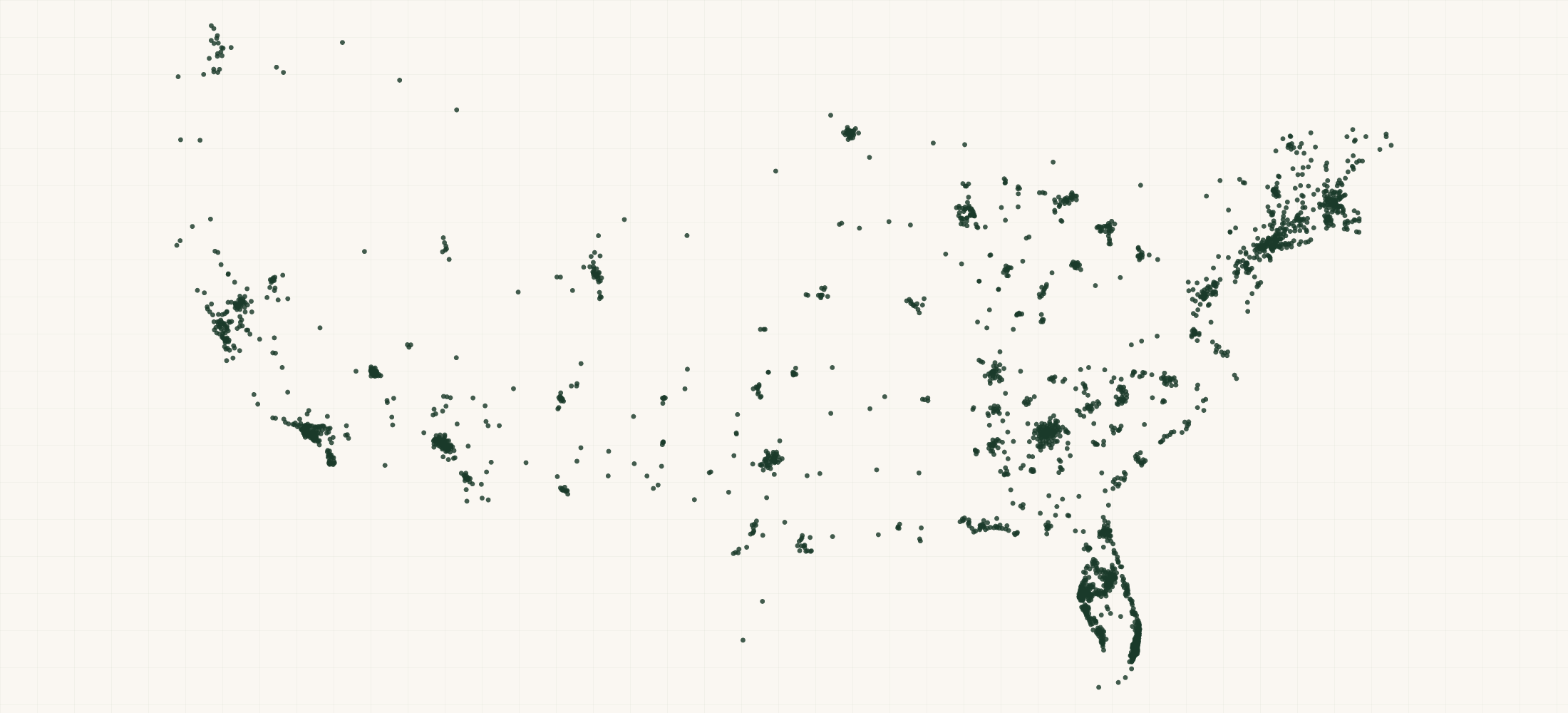 Map of where the LivWell Foods Retailers are