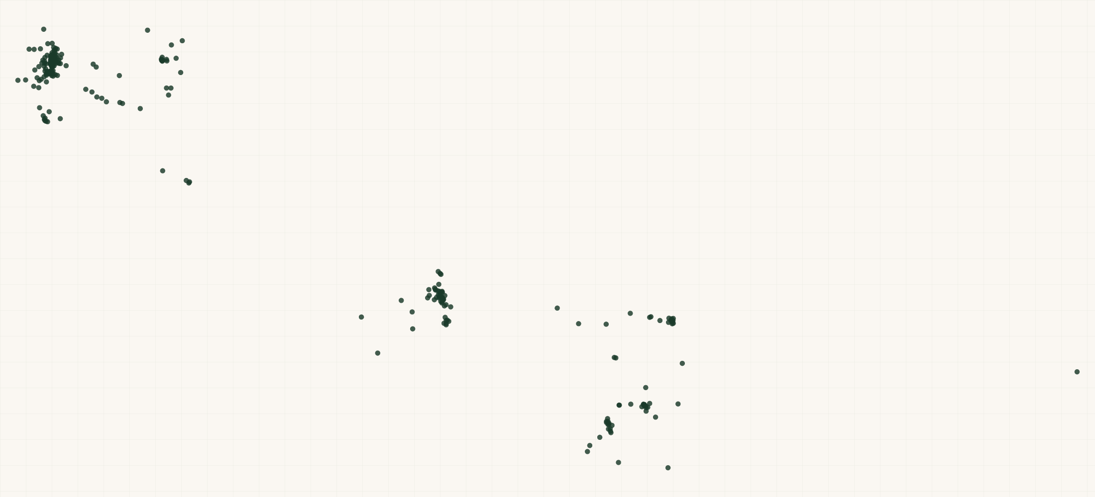 Map of where the Locust Cider Retailers are