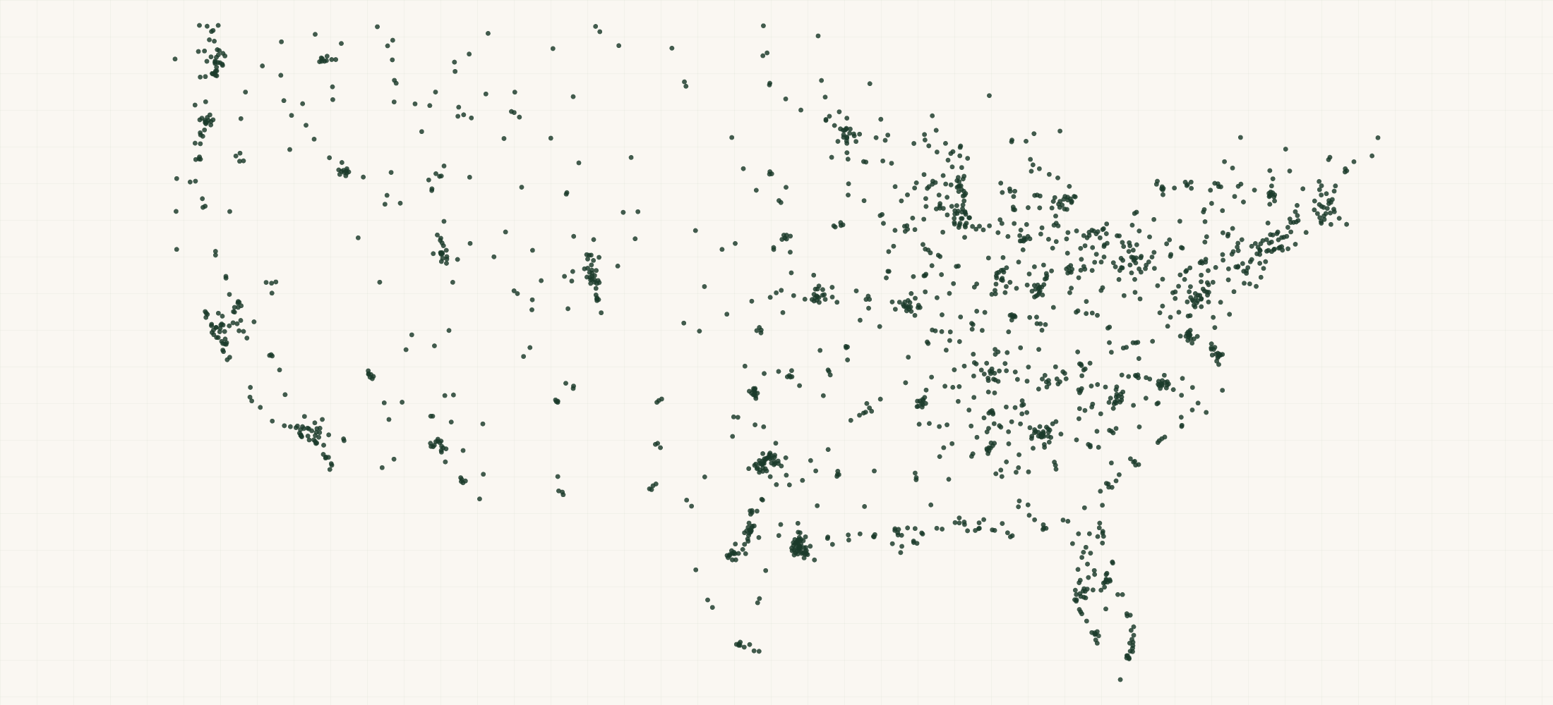 Map of where the Lodge Logic Retailers are