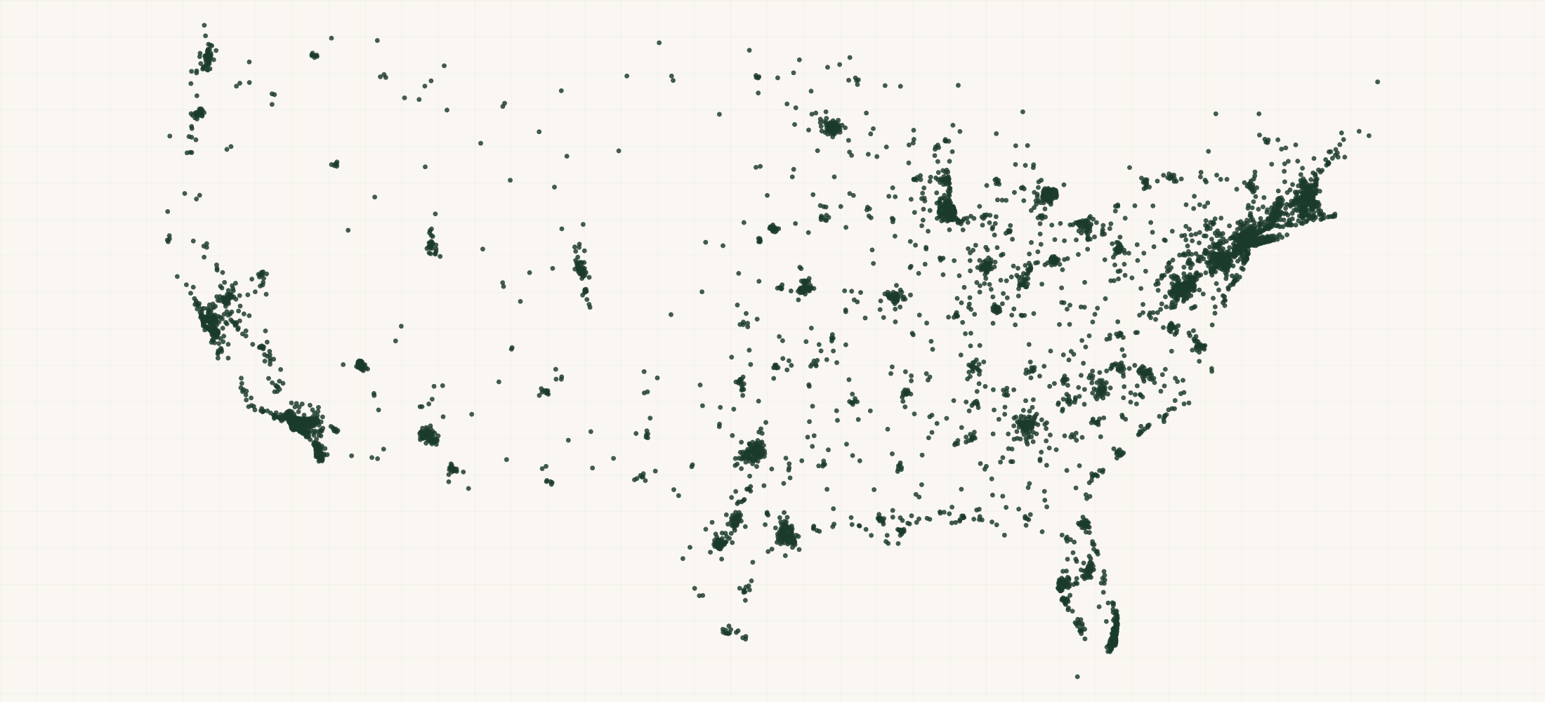 Map of where the Loops Beauty Retailers are