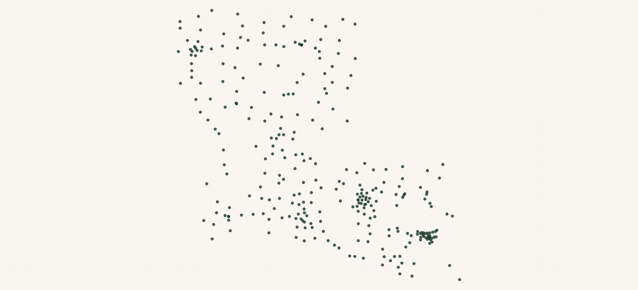 Map of where the Louisiana Bank Branches are