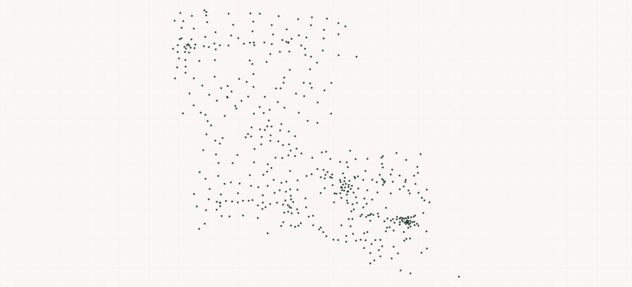 Map of where the Louisiana Federal Contractors are