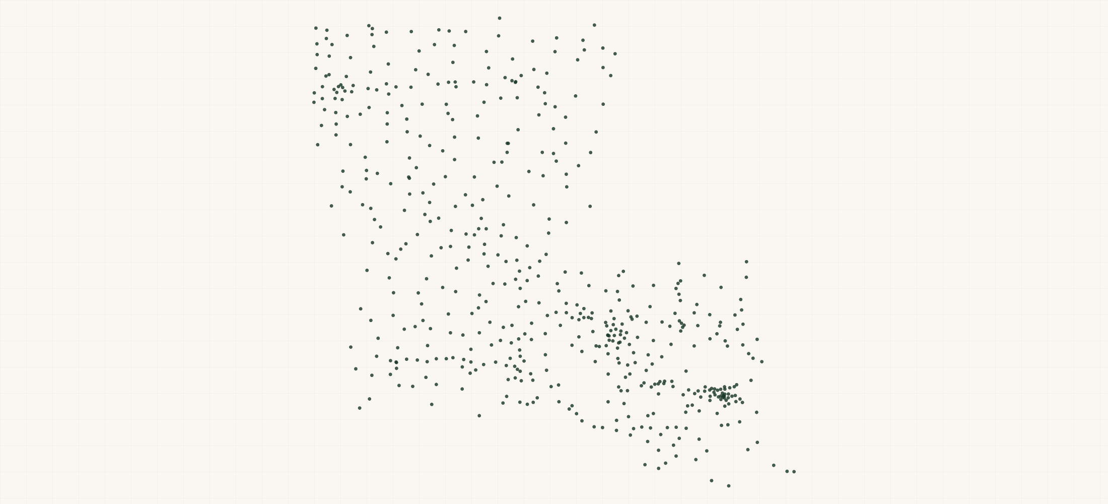 Map of where the Louisiana Nonprofits are