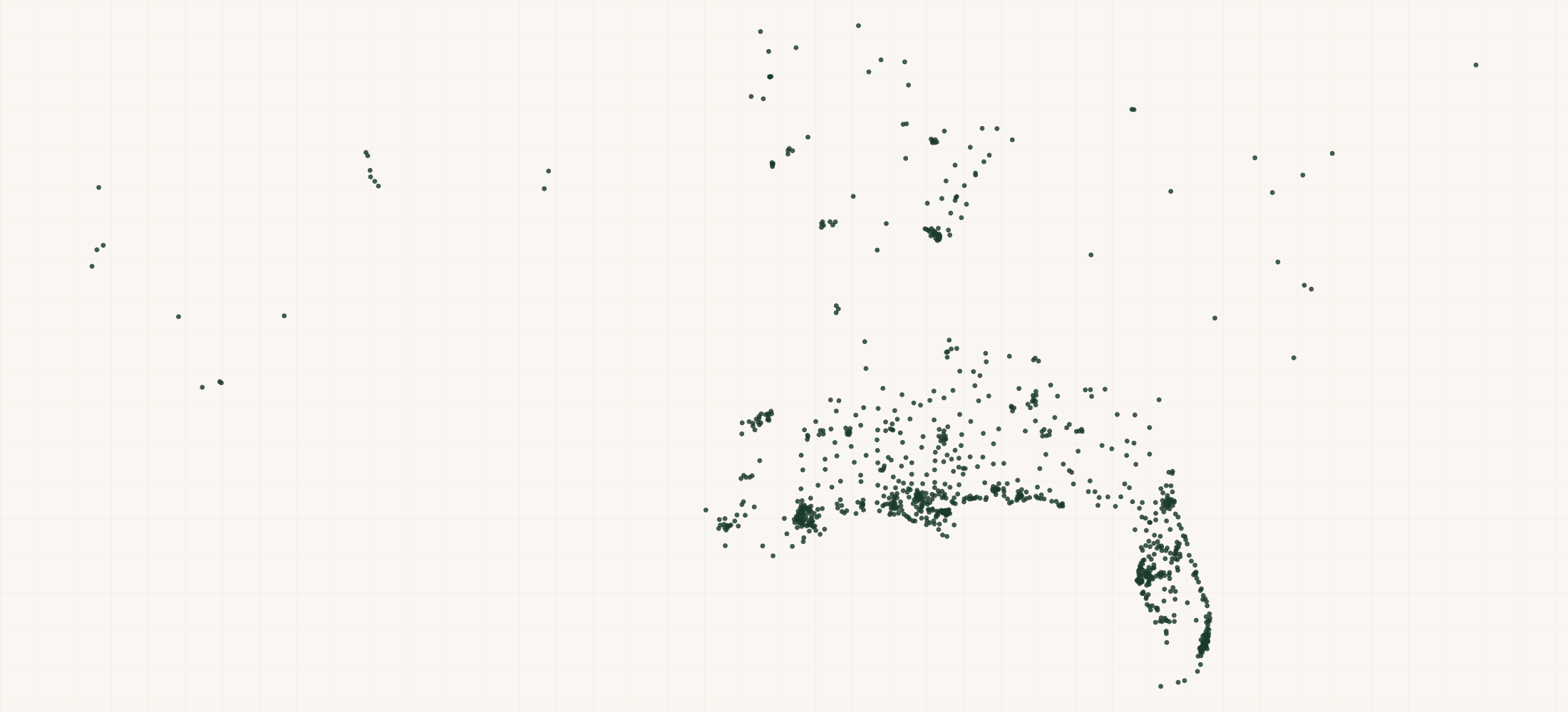 Map of where the Louisiana Pepper Exchange Retailers are
