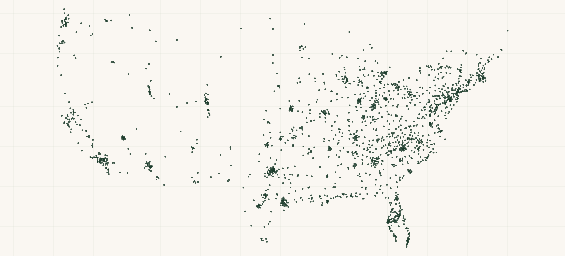 Map of where the Lowe's Store Locations are