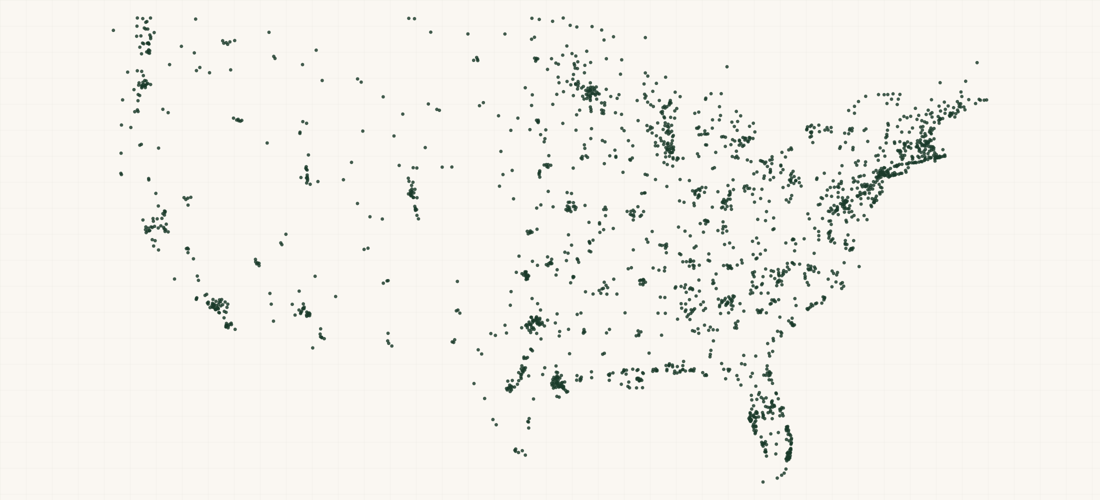 Map of where the Lowrance Retailers are